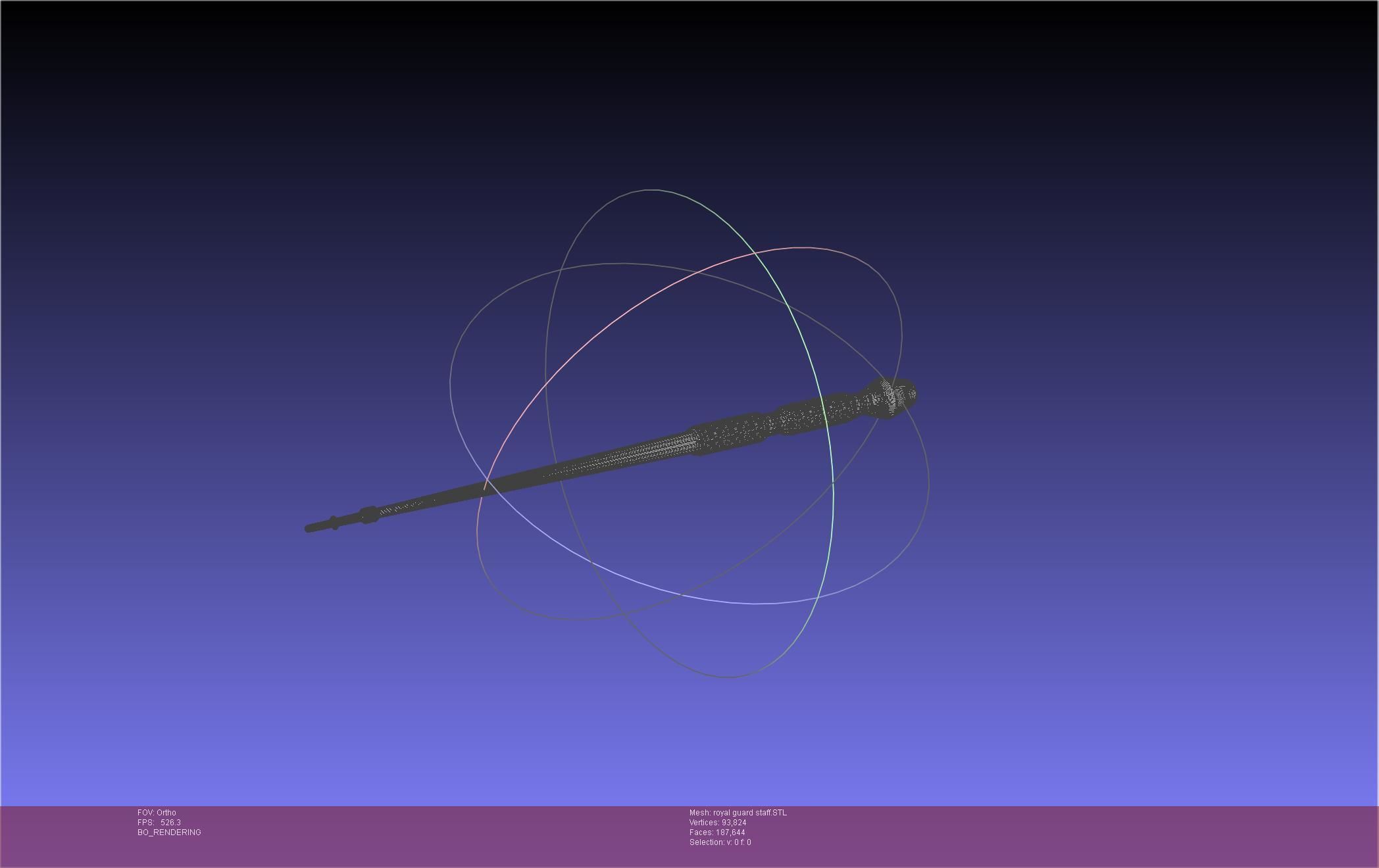 Star Wars Imperial Royal Guards Staff Prinable Assembly 3D print model_49