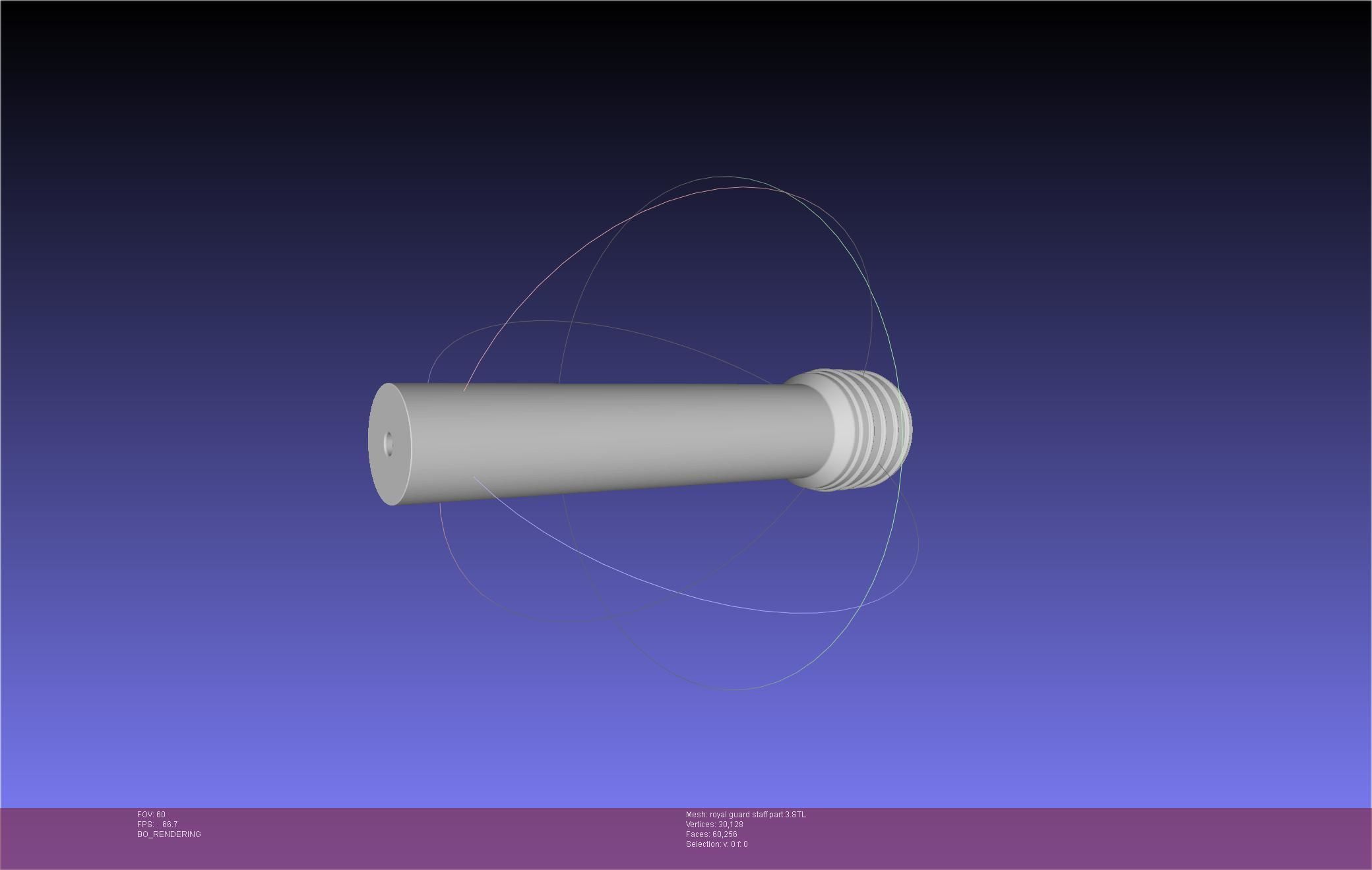 Star Wars Imperial Royal Guards Staff Prinable Assembly 3D print model_100