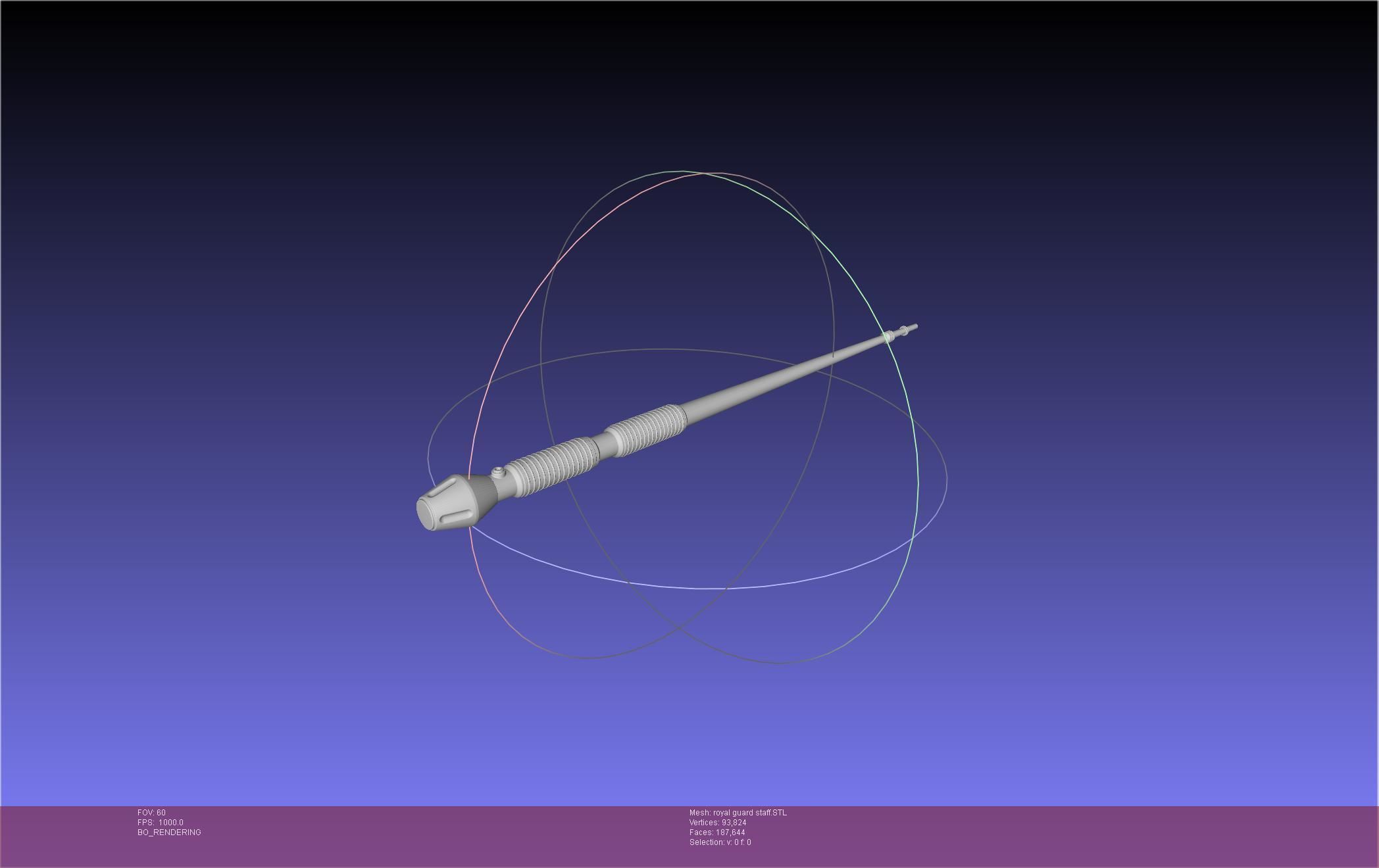 Star Wars Imperial Royal Guards Staff Prinable Assembly 3D print model_29