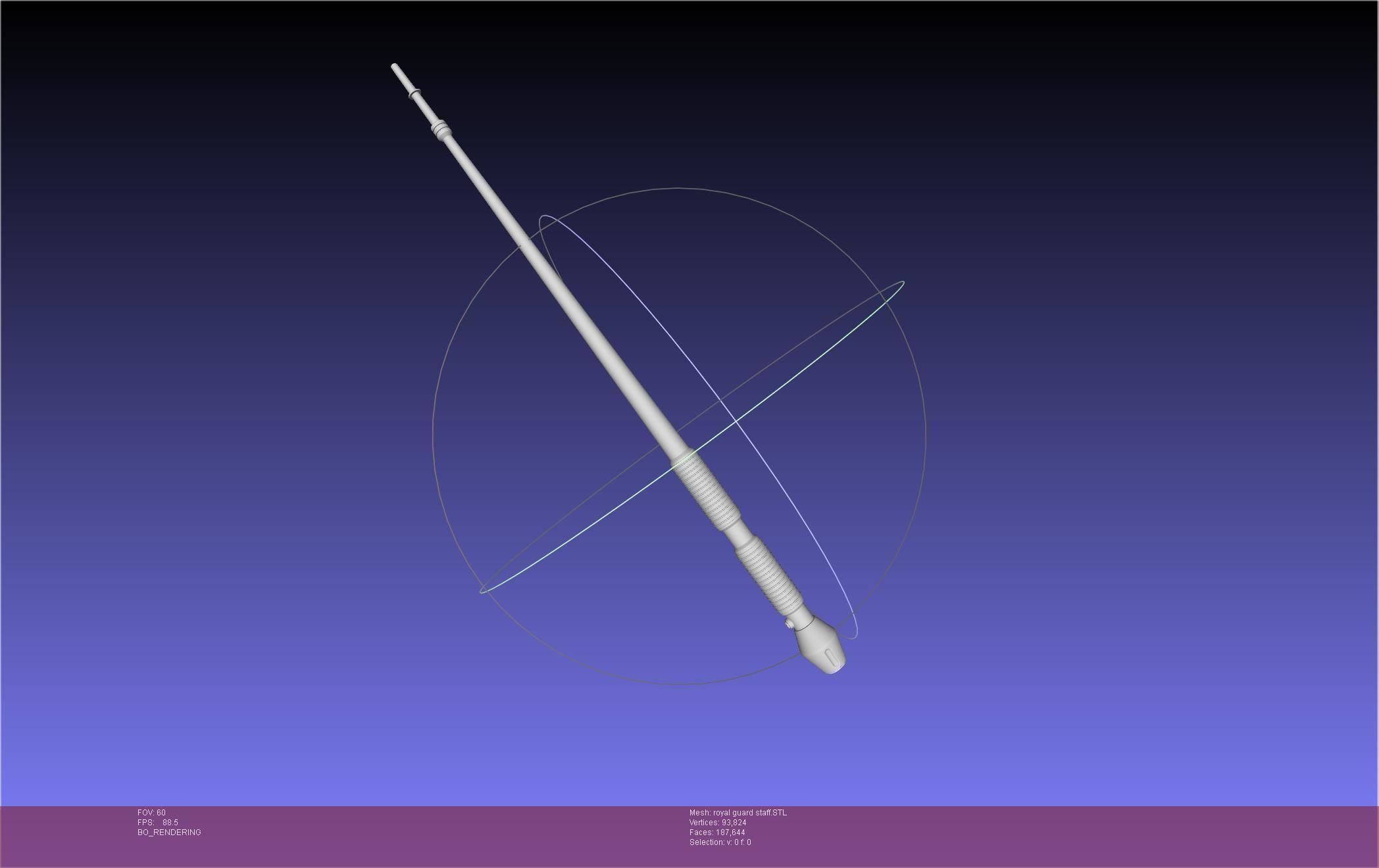 Star Wars Imperial Royal Guards Staff Prinable Assembly 3D print model_23