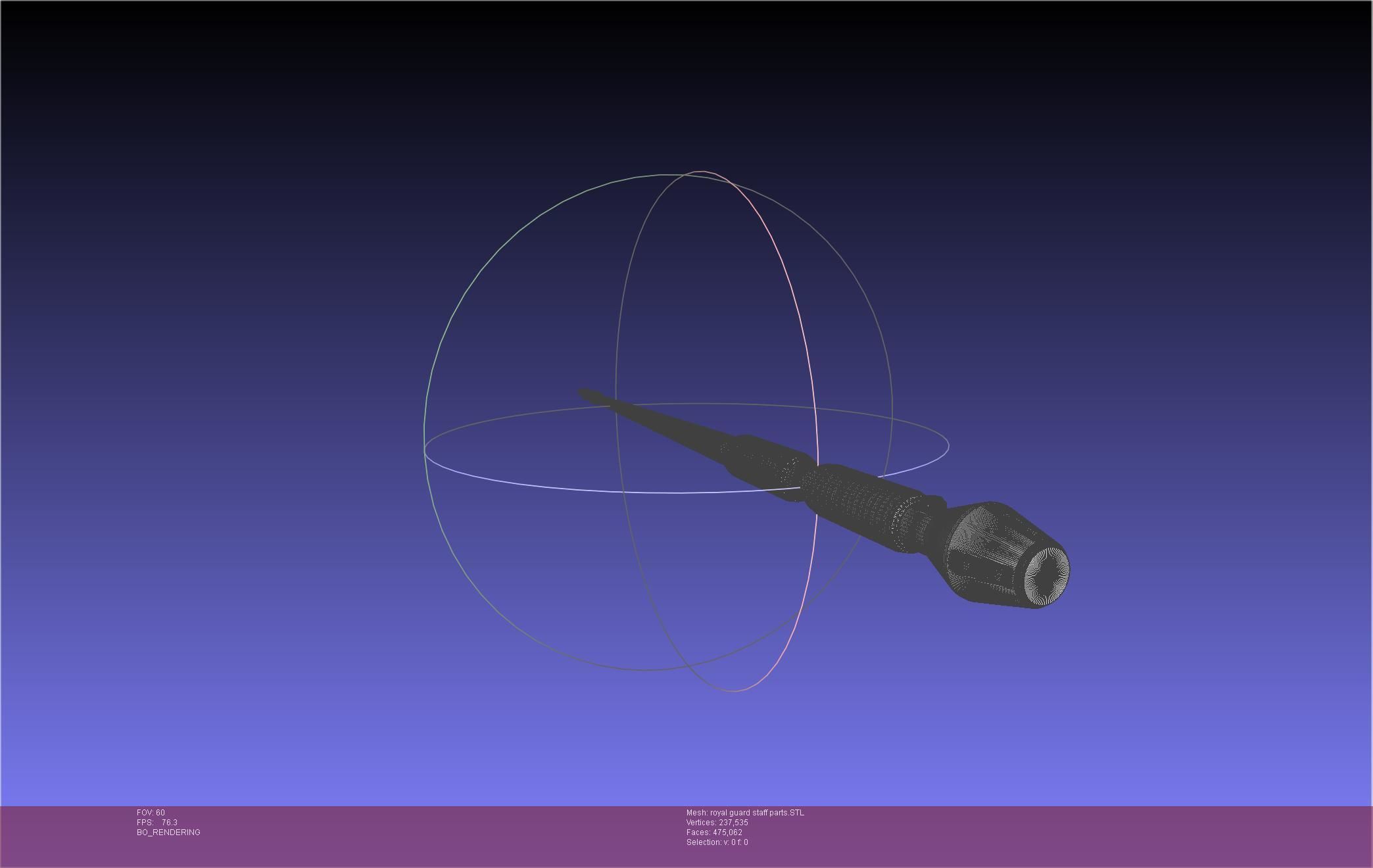 Star Wars Imperial Royal Guards Staff Prinable Assembly 3D print model_62