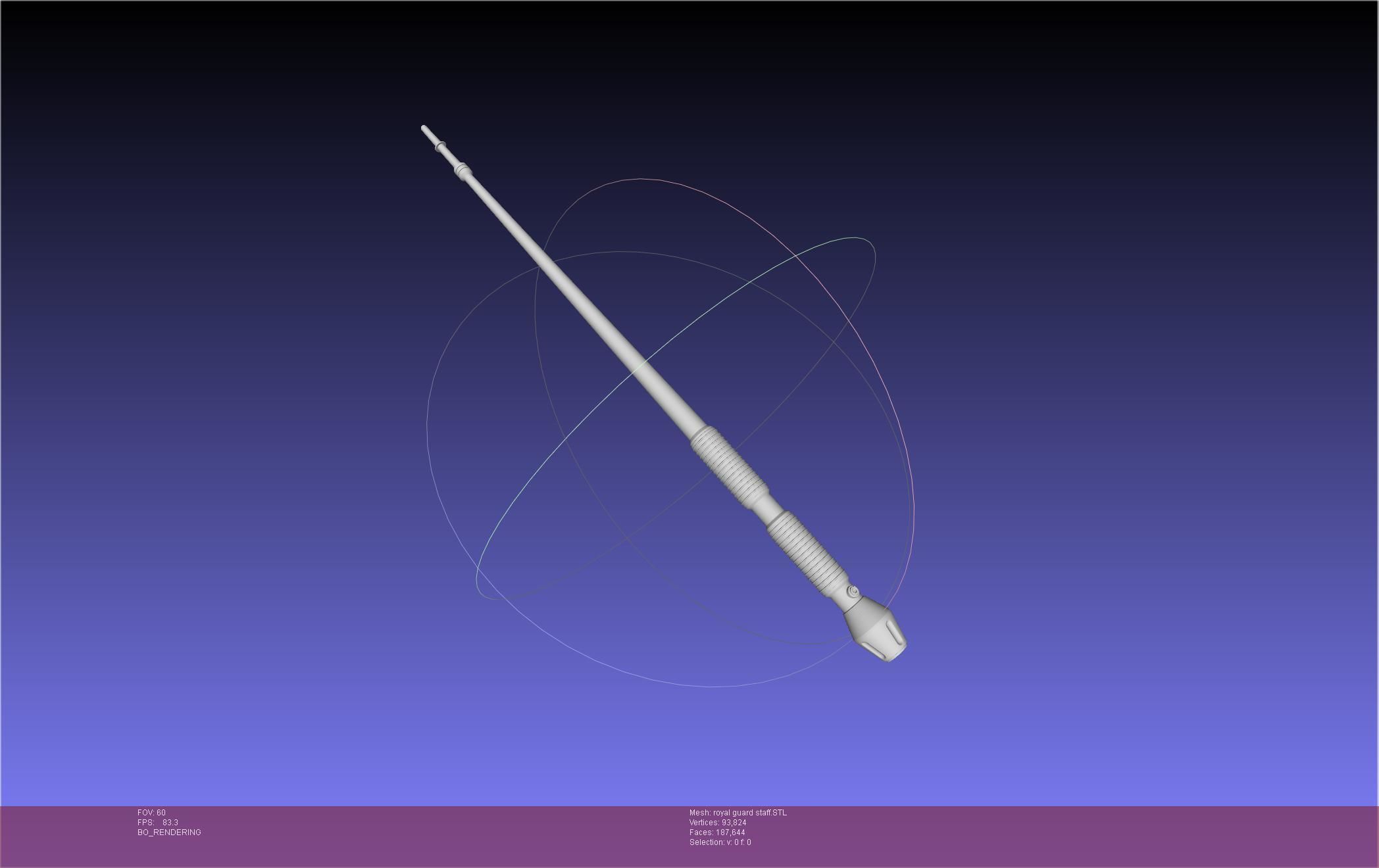 Star Wars Imperial Royal Guards Staff Prinable Assembly 3D print model_17