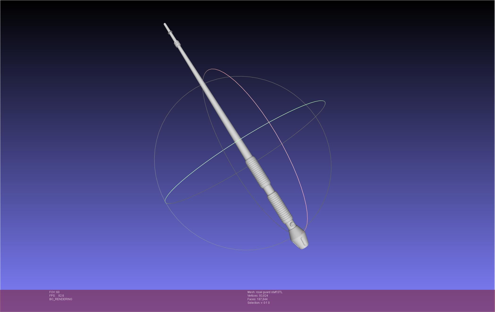 Star Wars Imperial Royal Guards Staff Prinable Assembly 3D print model_9