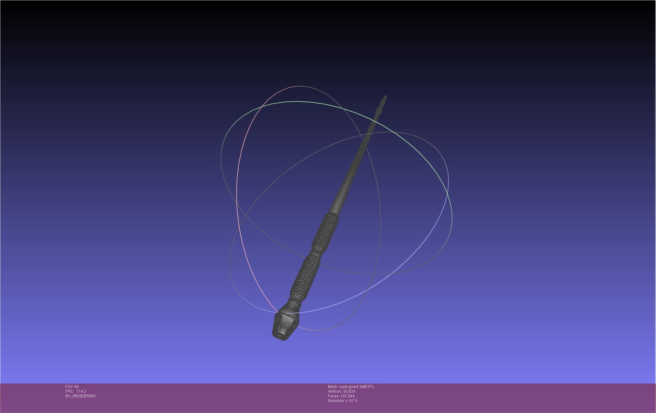 Star Wars Imperial Royal Guards Staff Prinable Assembly 3D print model_44