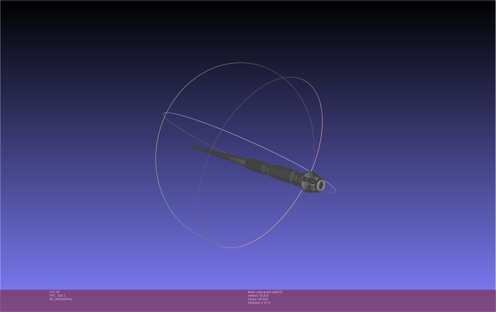 Star Wars Imperial Royal Guards Staff Prinable Assembly 3D print model_37