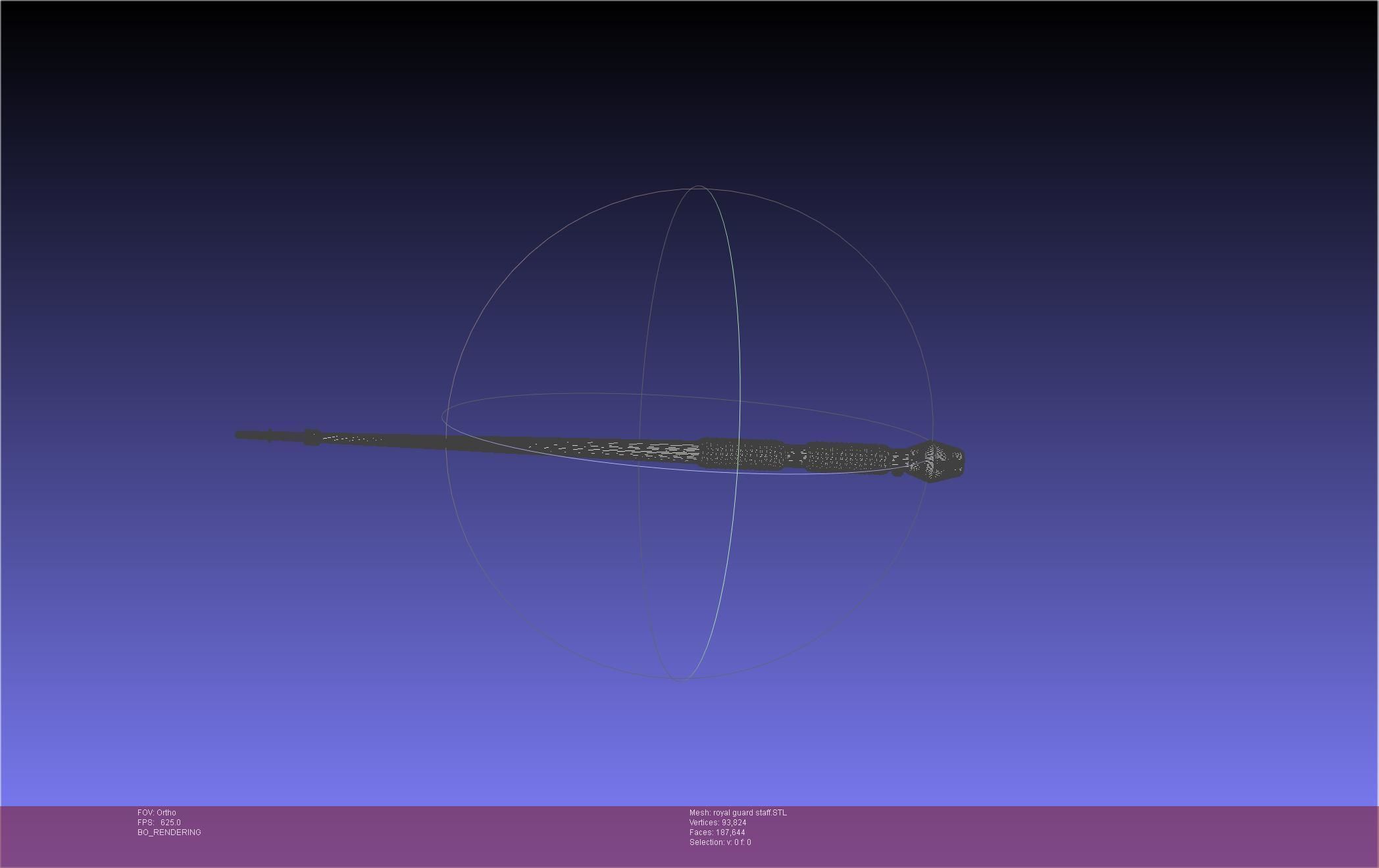 Star Wars Imperial Royal Guards Staff Prinable Assembly 3D print model_48