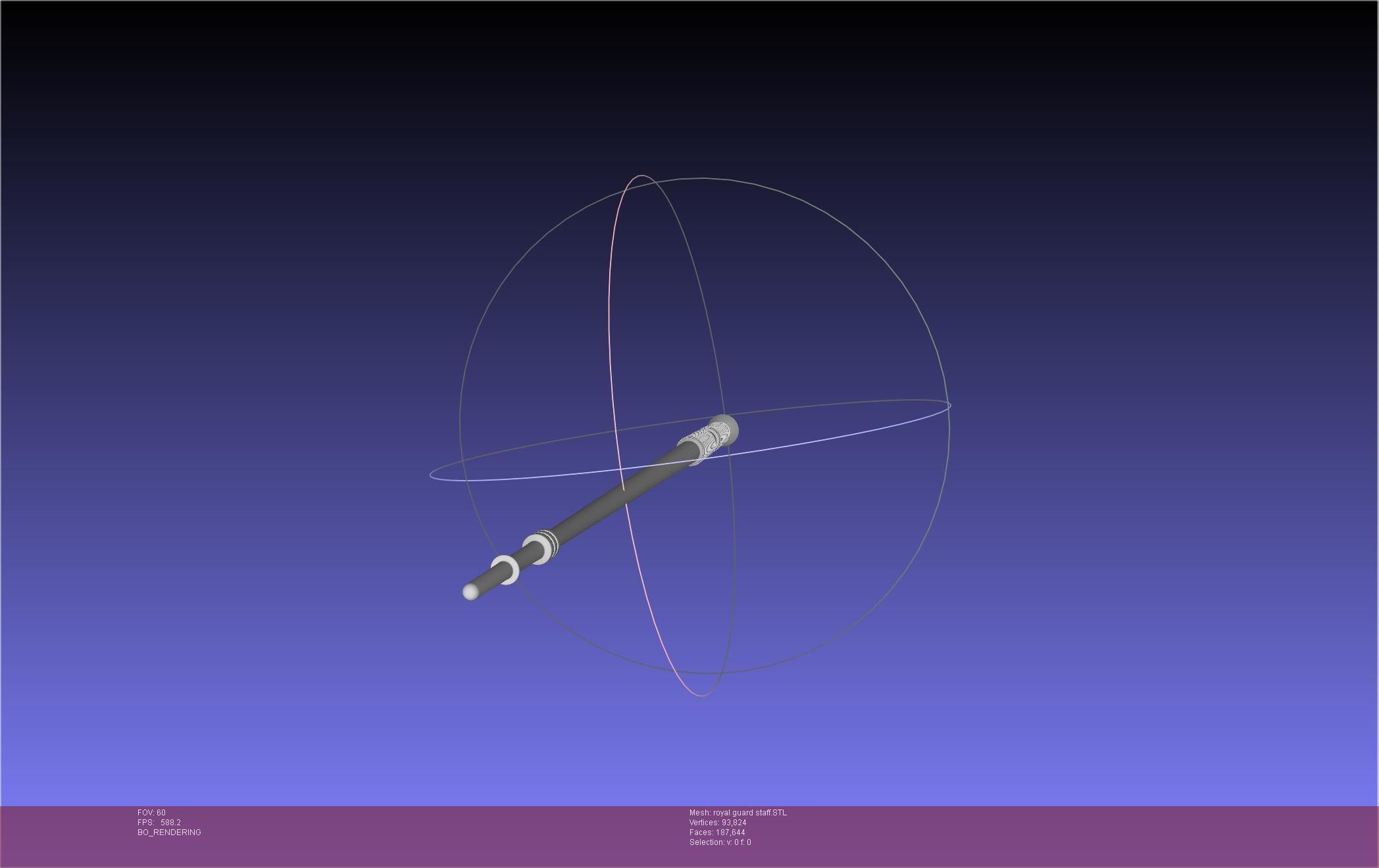 Star Wars Imperial Royal Guards Staff Prinable Assembly 3D print model_32