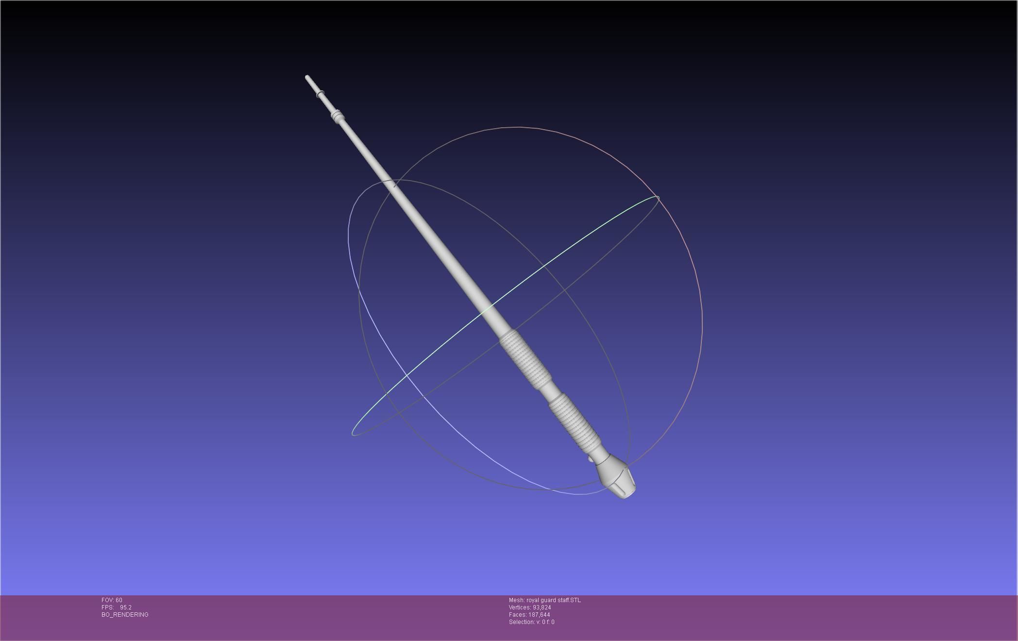 Star Wars Imperial Royal Guards Staff Prinable Assembly 3D print model_19