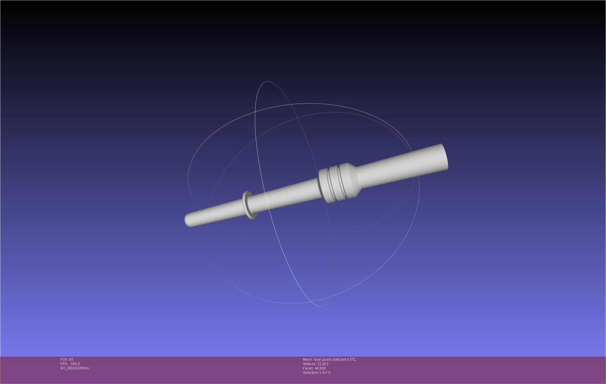 Star Wars Imperial Royal Guards Staff Prinable Assembly 3D print model_131