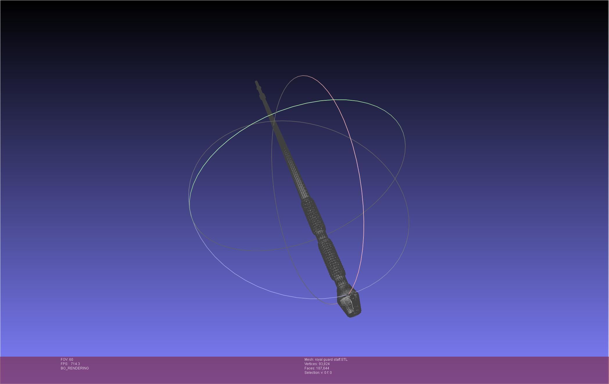 Star Wars Imperial Royal Guards Staff Prinable Assembly 3D print model_39