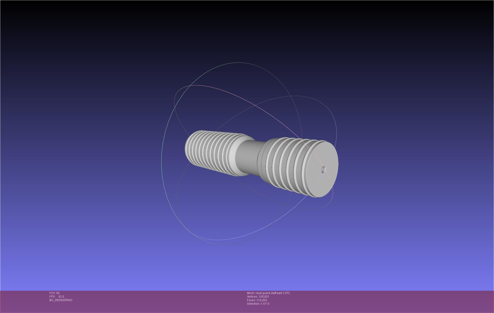 Star Wars Imperial Royal Guards Staff Prinable Assembly 3D print model_96