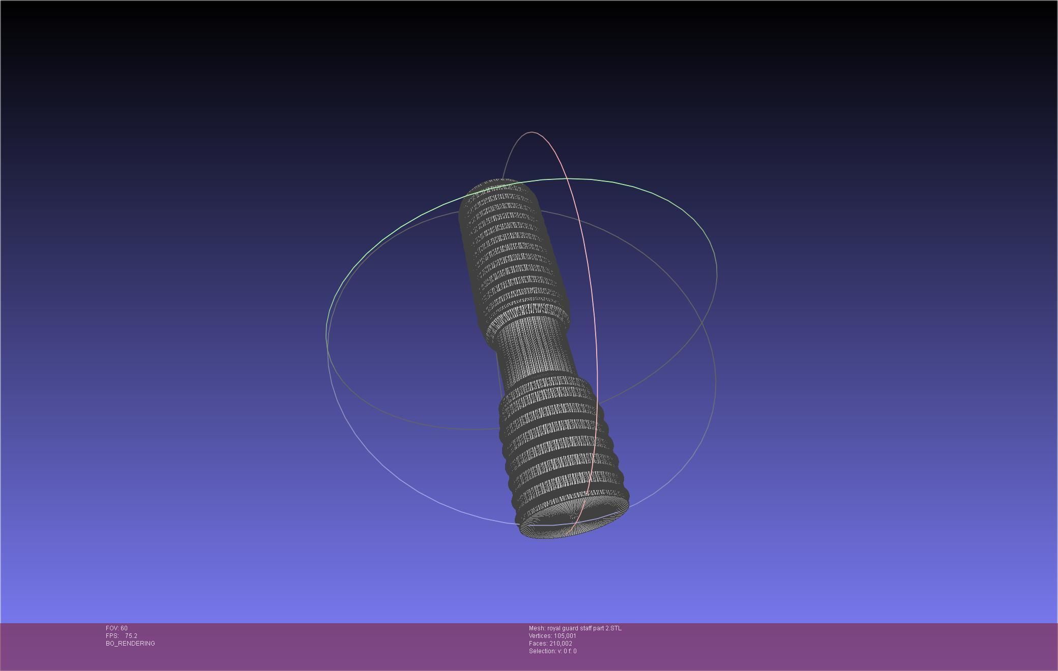 Star Wars Imperial Royal Guards Staff Prinable Assembly 3D print model_70