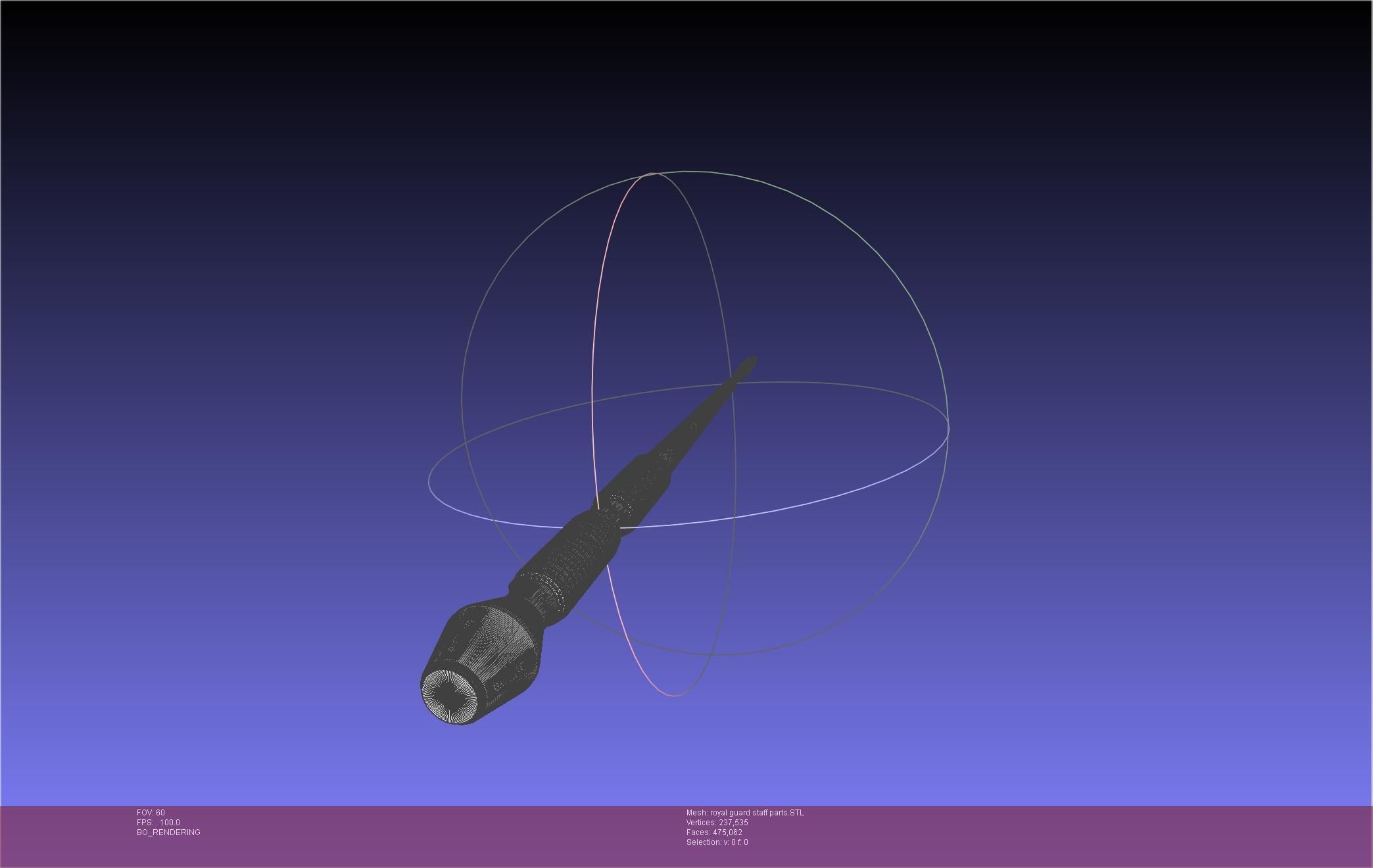 Star Wars Imperial Royal Guards Staff Prinable Assembly 3D print model_65