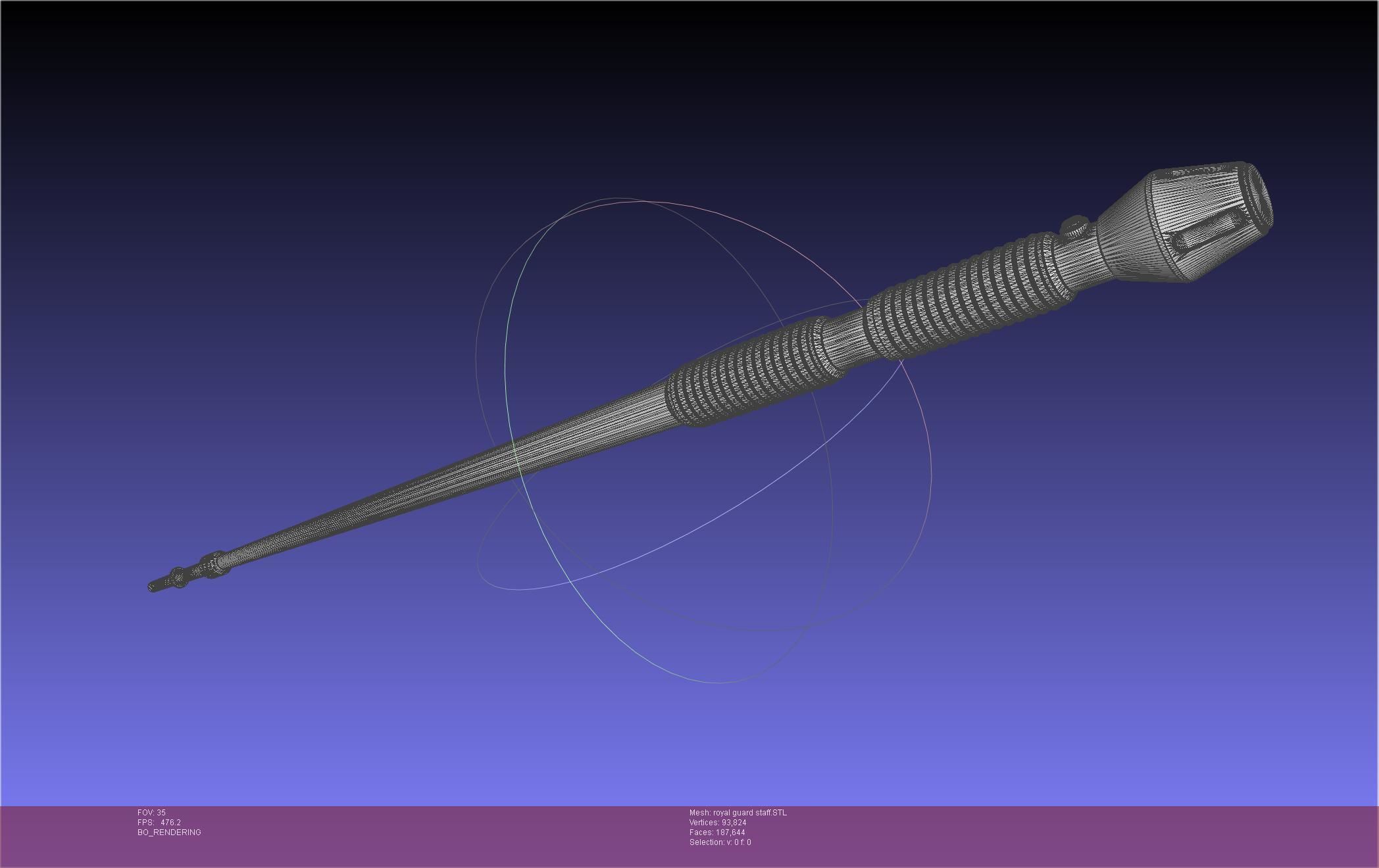 Star Wars Imperial Royal Guards Staff Prinable Assembly 3D print model_59