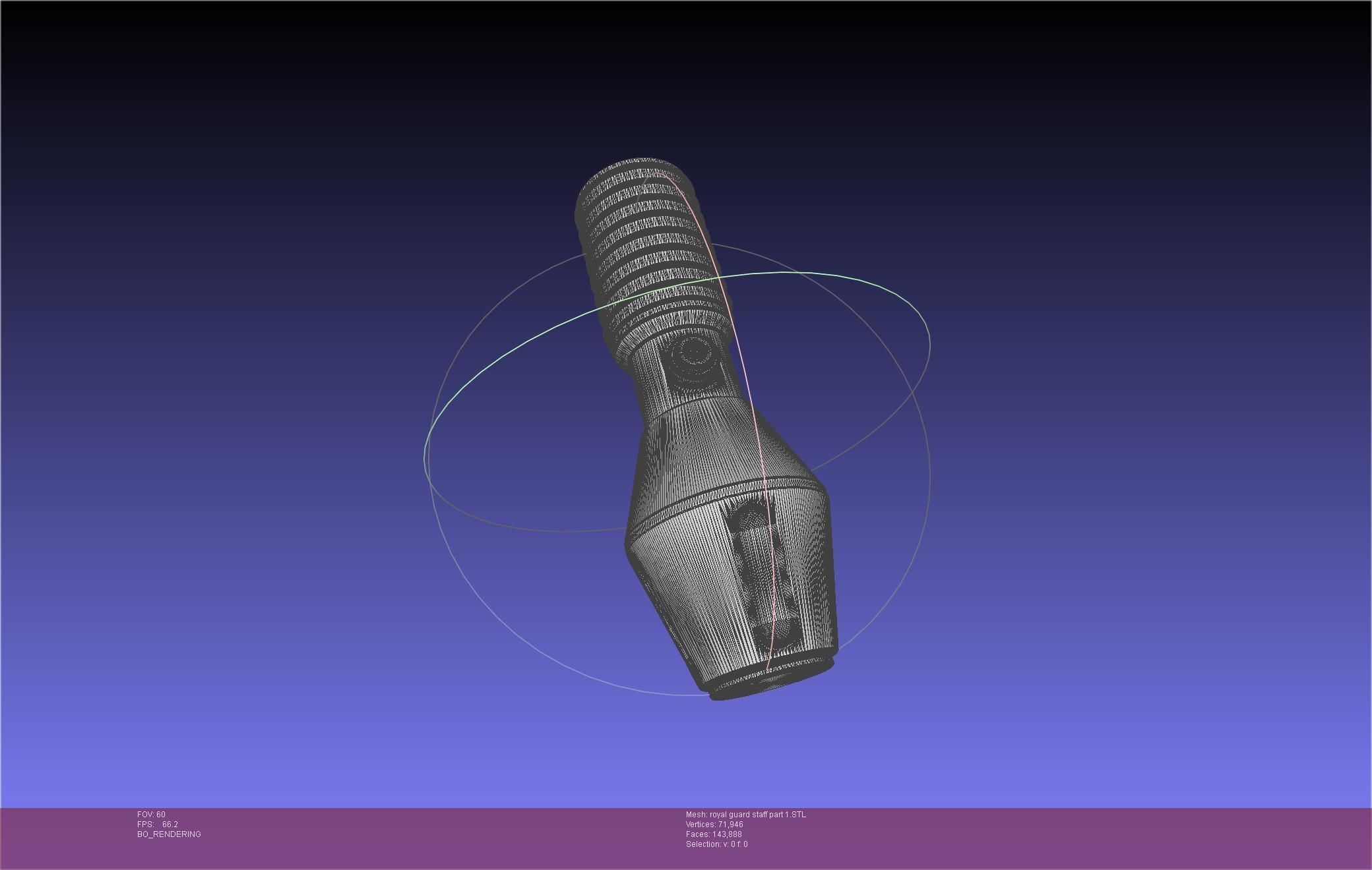 Star Wars Imperial Royal Guards Staff Prinable Assembly 3D print model_75