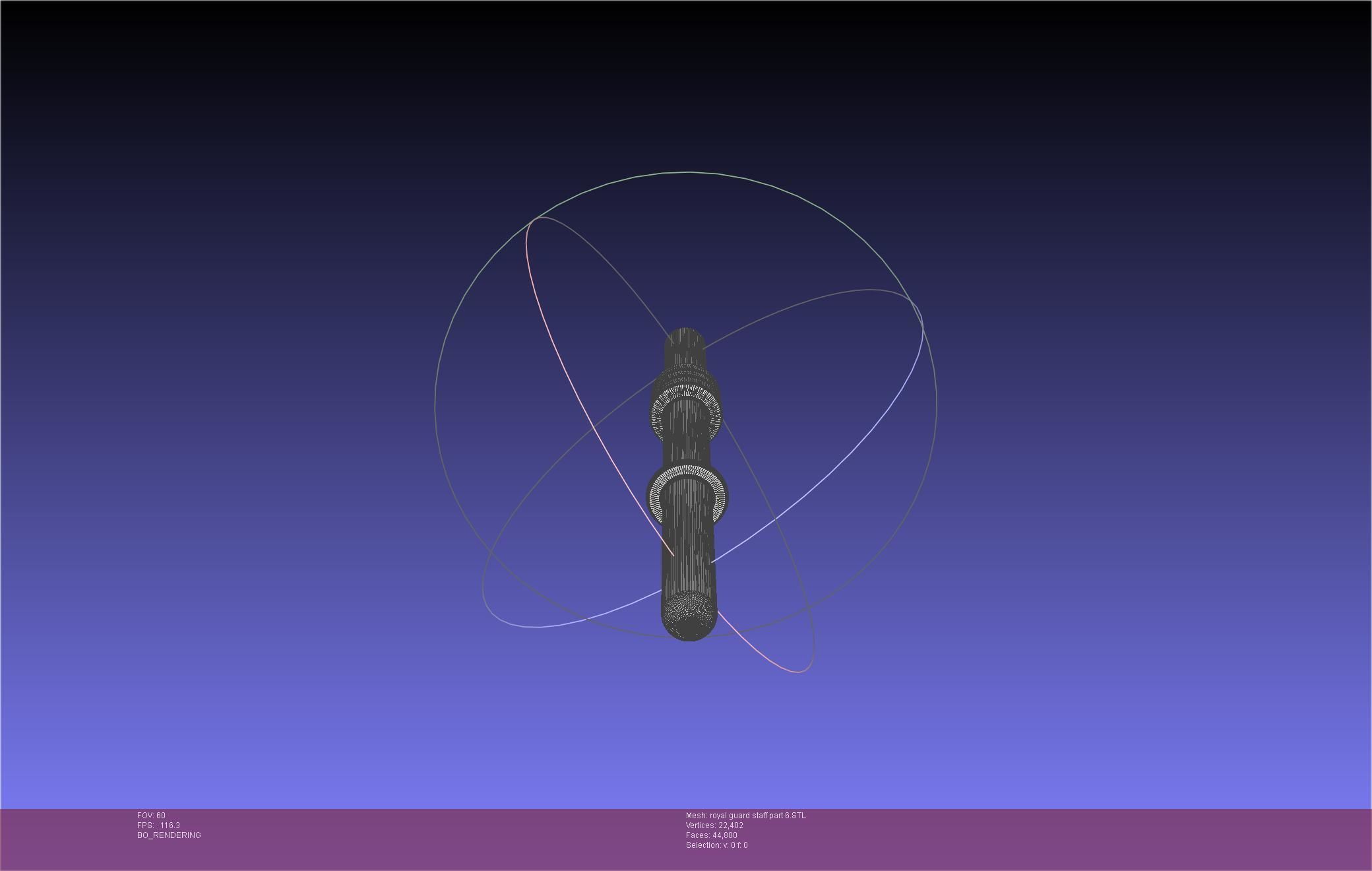 Star Wars Imperial Royal Guards Staff Prinable Assembly 3D print model_120