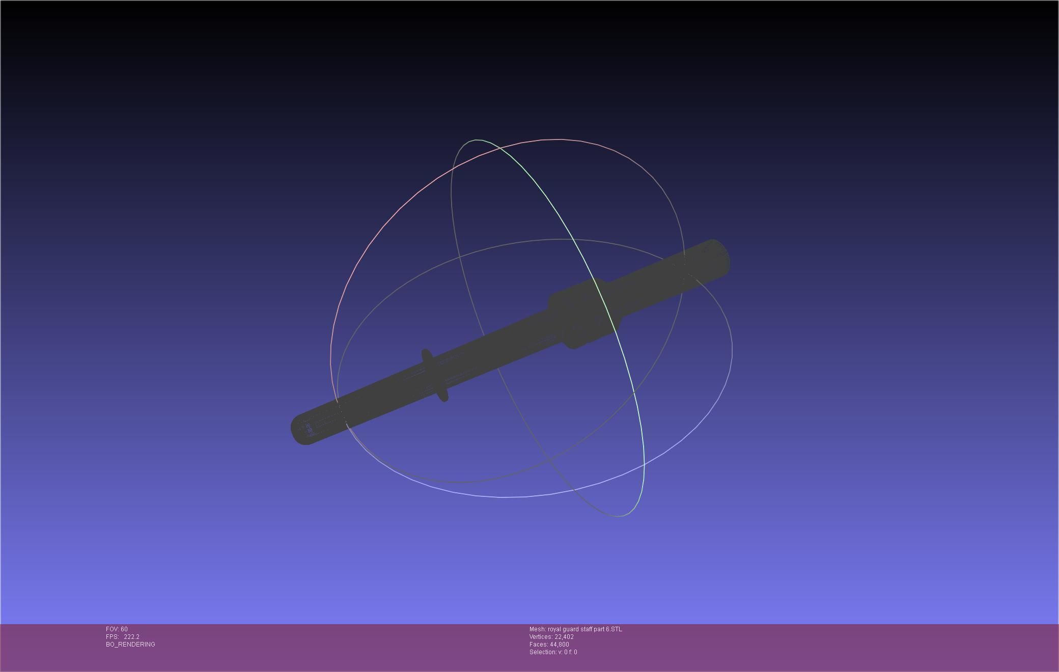 Star Wars Imperial Royal Guards Staff Prinable Assembly 3D print model_125