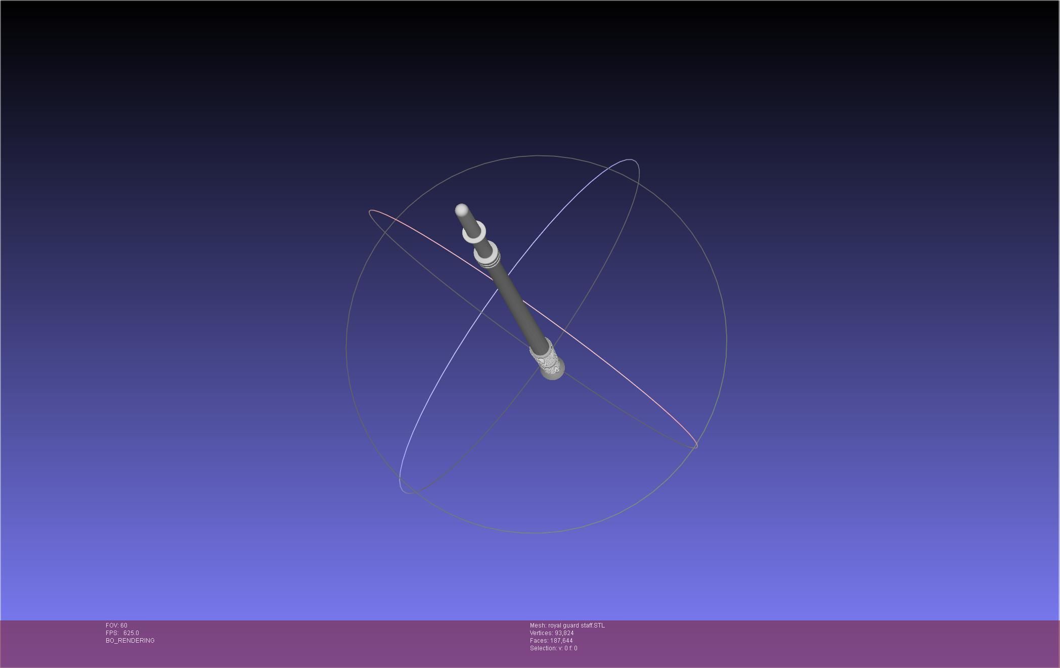 Star Wars Imperial Royal Guards Staff Prinable Assembly 3D print model_40