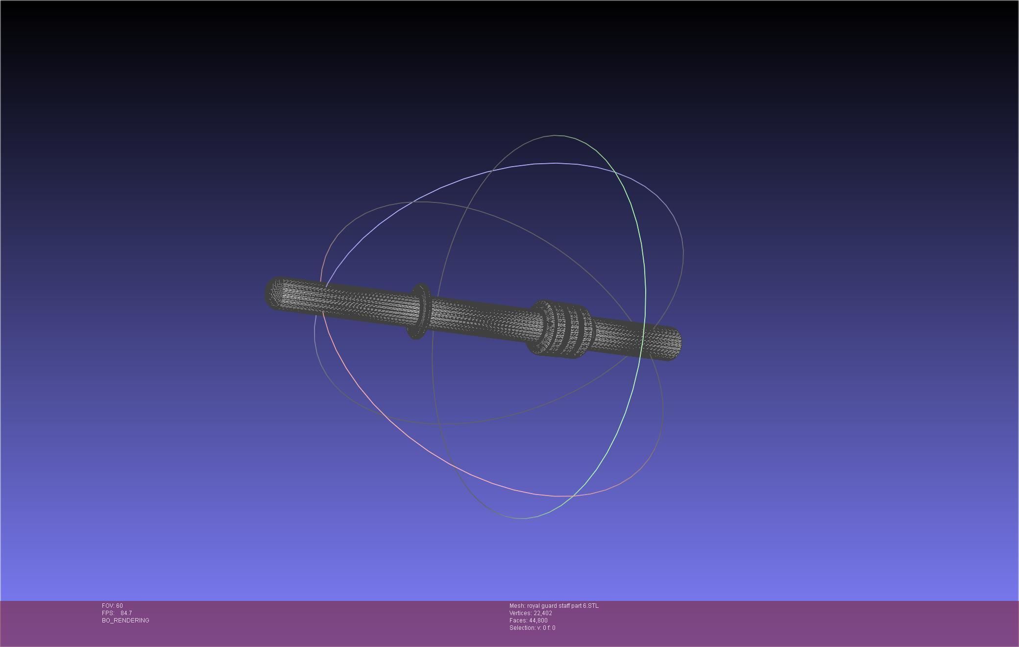 Star Wars Imperial Royal Guards Staff Prinable Assembly 3D print model_114