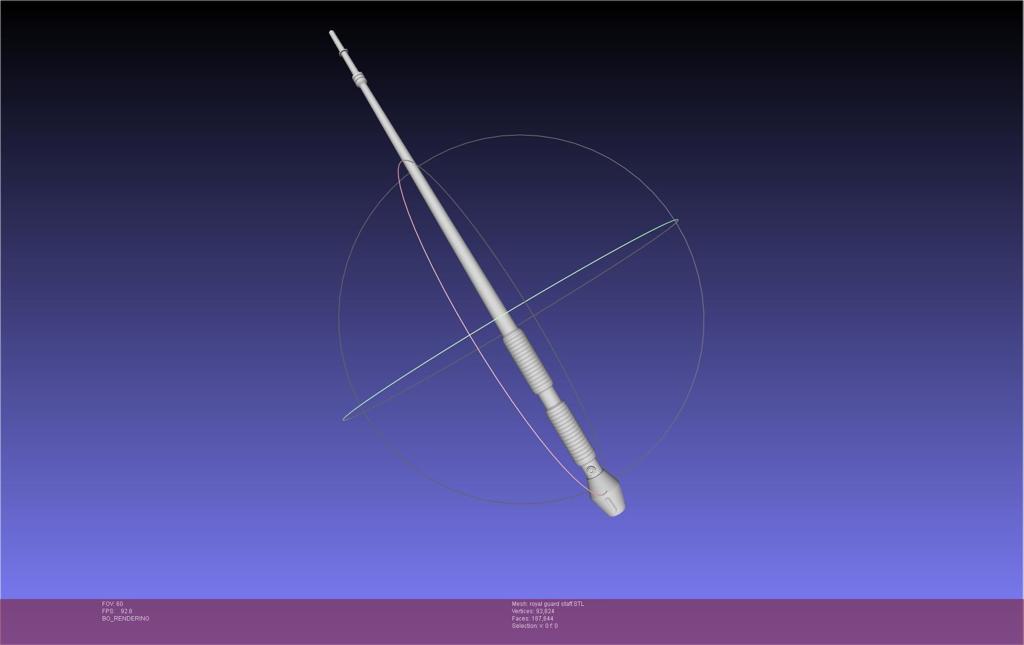 Star Wars Imperial Royal Guards Staff Prinable Assembly 3D print model_24