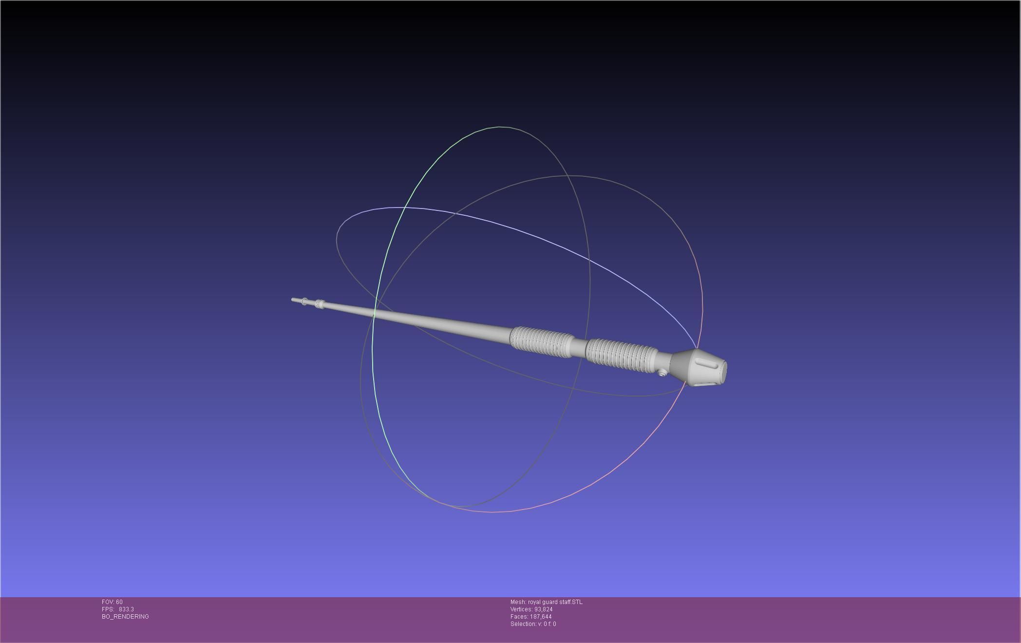 Star Wars Imperial Royal Guards Staff Prinable Assembly 3D print model_36