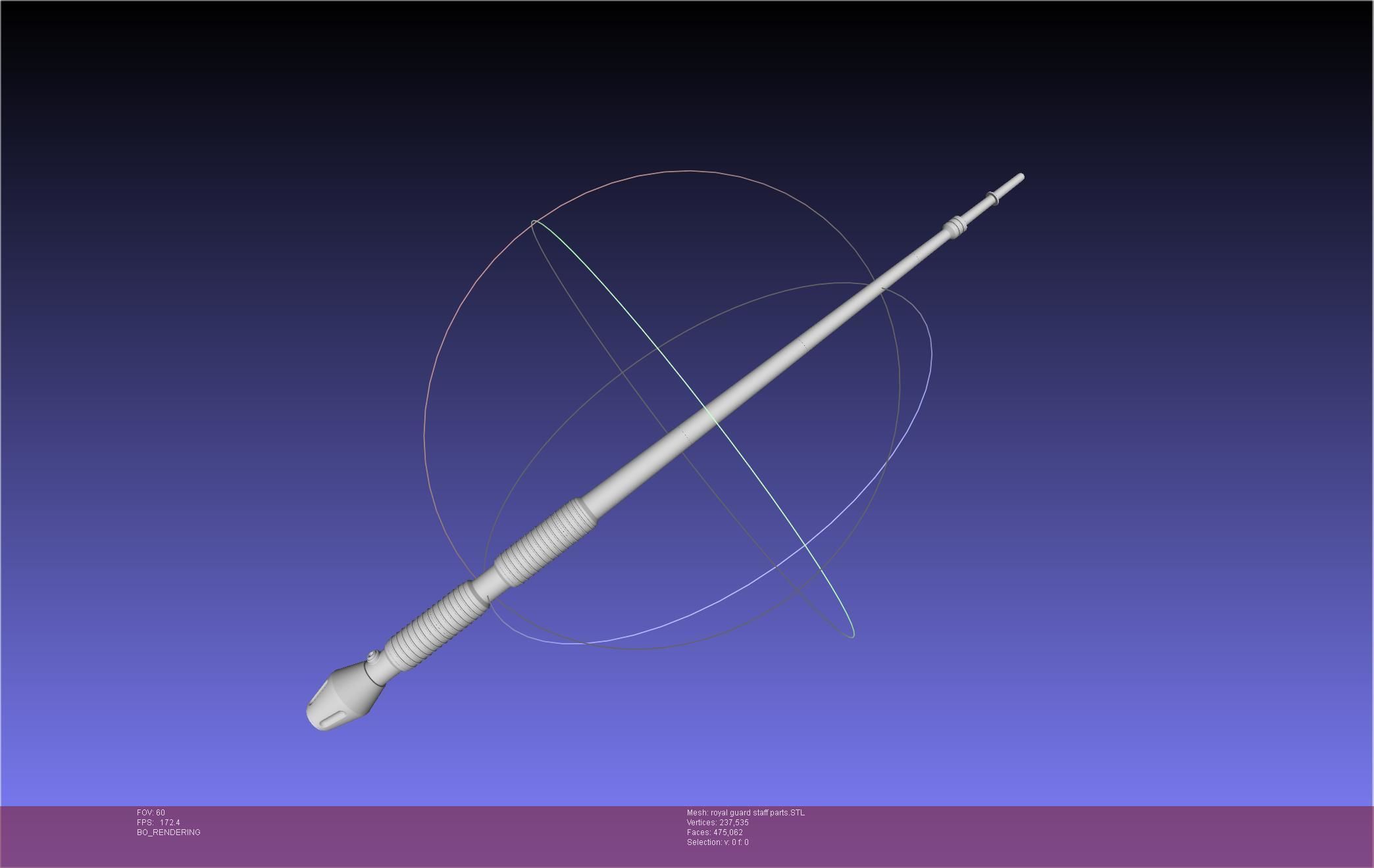 Star Wars Imperial Royal Guards Staff Prinable Assembly 3D print model_67