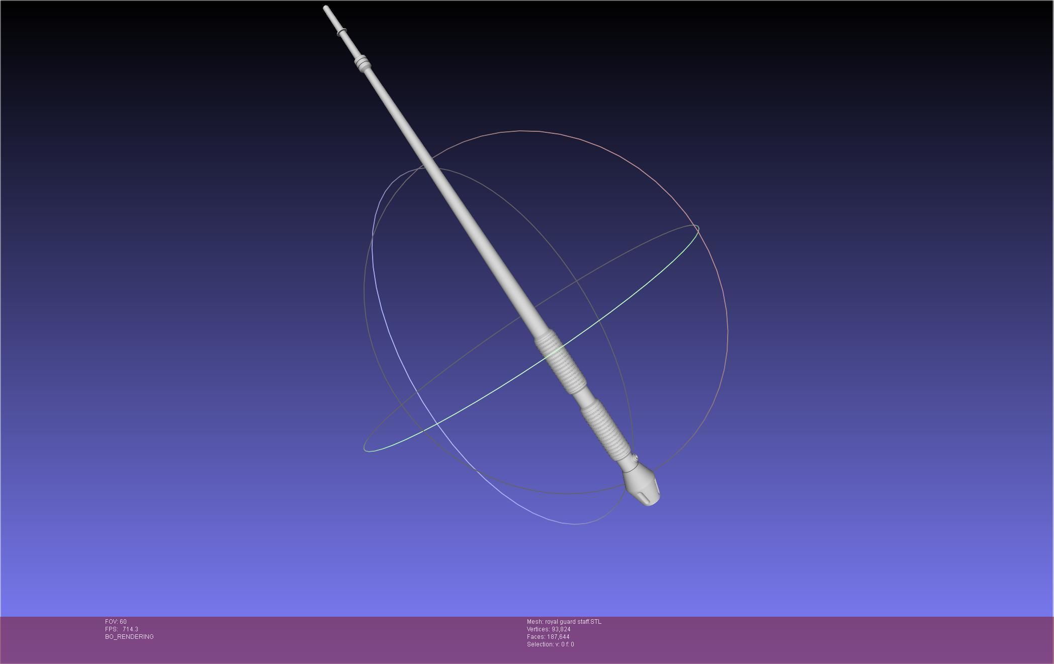 Star Wars Imperial Royal Guards Staff Prinable Assembly 3D print model_34