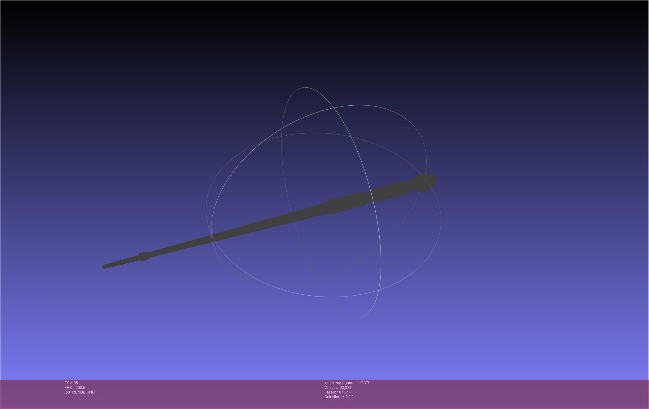 Star Wars Imperial Royal Guards Staff Prinable Assembly 3D print model_53