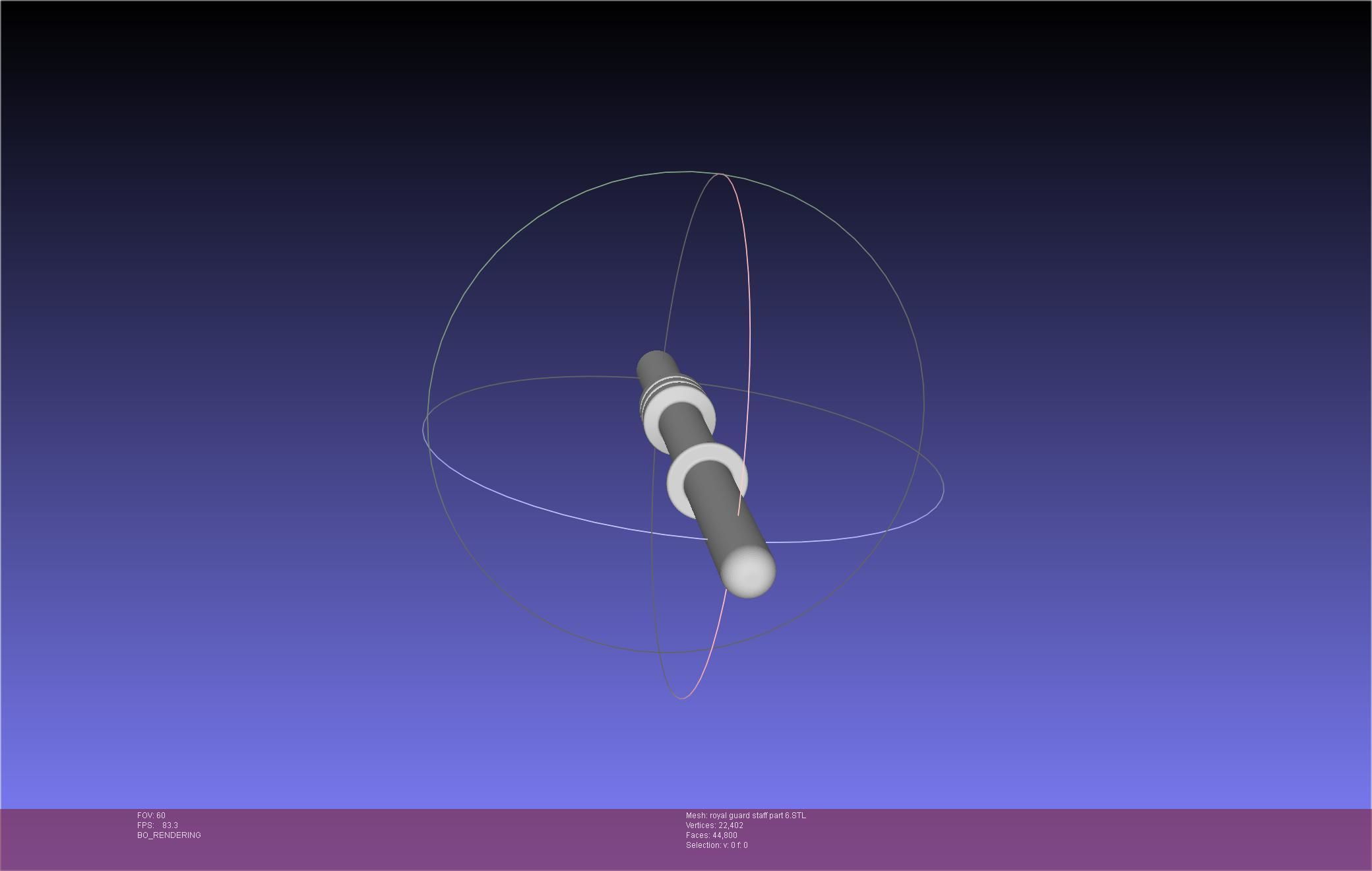 Star Wars Imperial Royal Guards Staff Prinable Assembly 3D print model_104