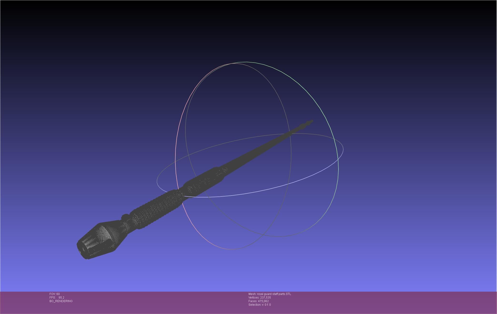 Star Wars Imperial Royal Guards Staff Prinable Assembly 3D print model_61