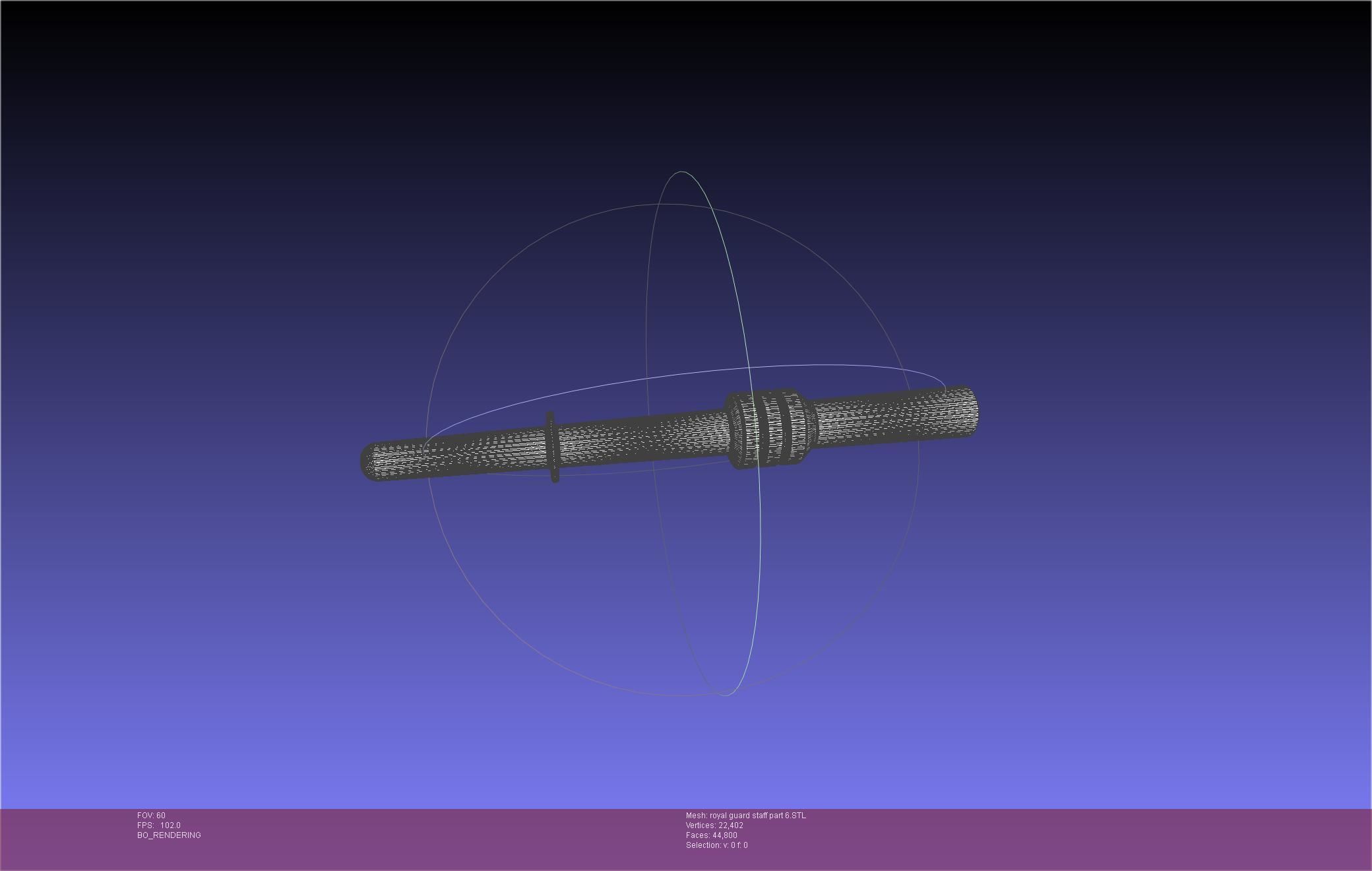 Star Wars Imperial Royal Guards Staff Prinable Assembly 3D print model_128