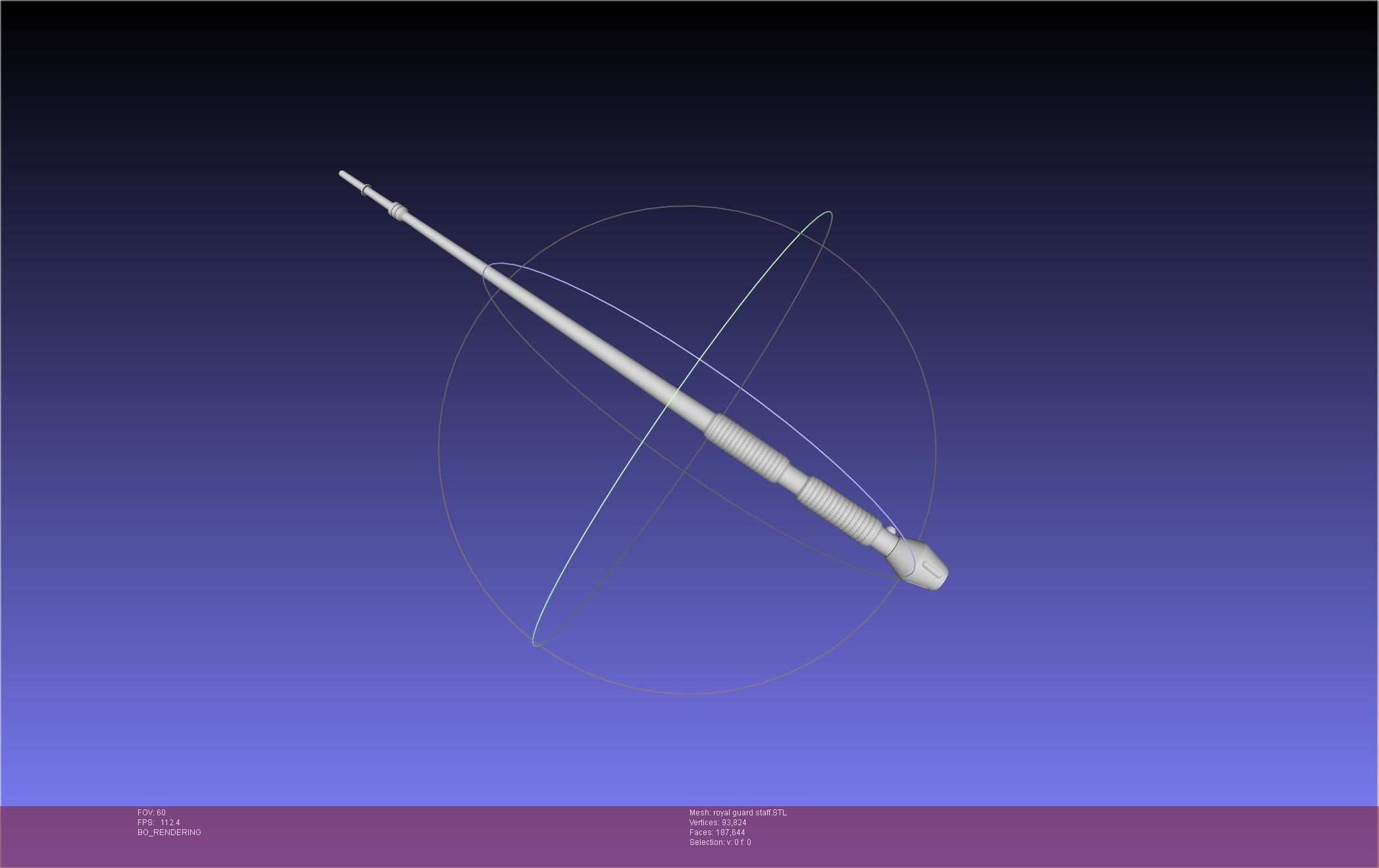 Star Wars Imperial Royal Guards Staff Prinable Assembly 3D print model_14