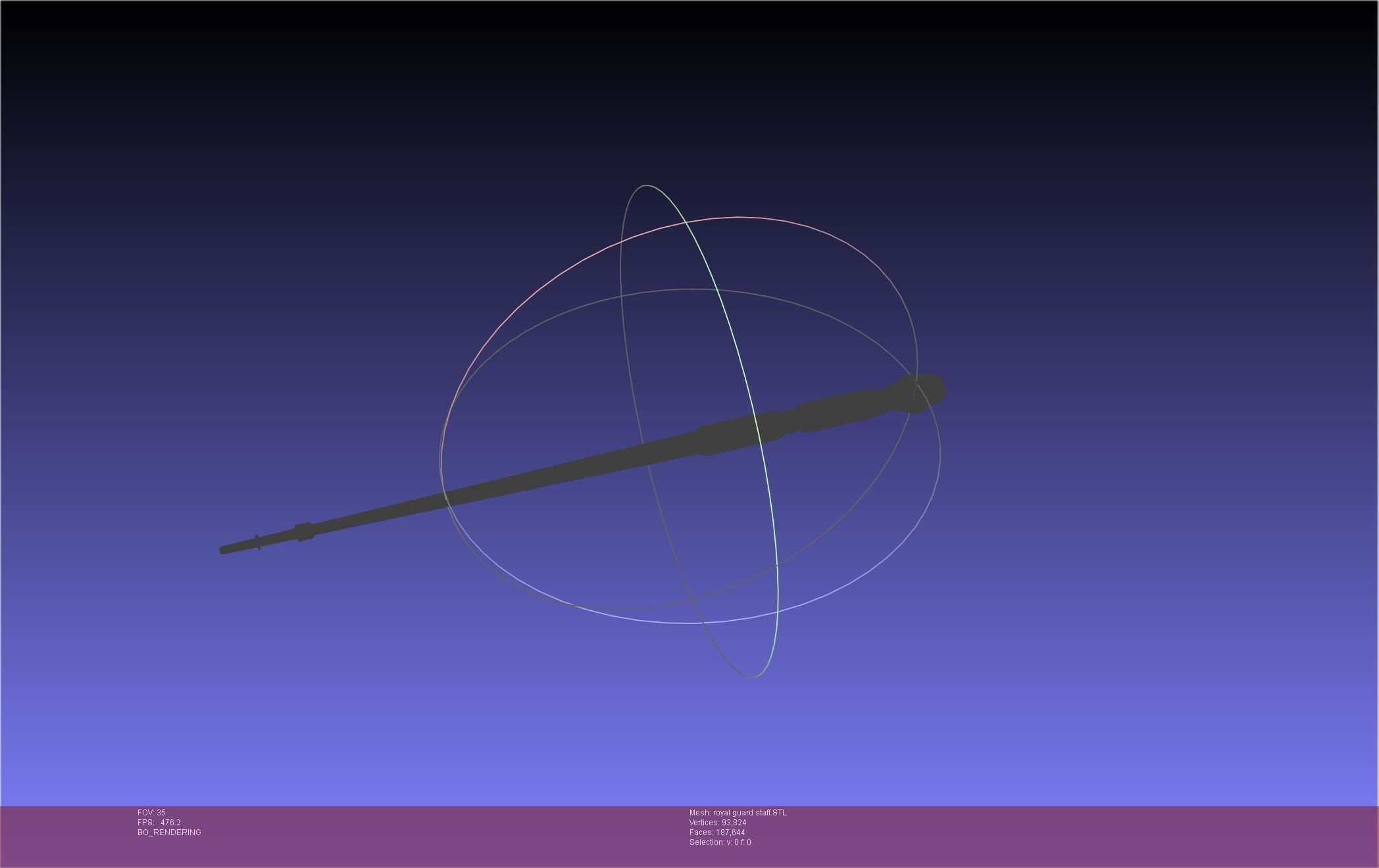 Star Wars Imperial Royal Guards Staff Prinable Assembly 3D print model_47