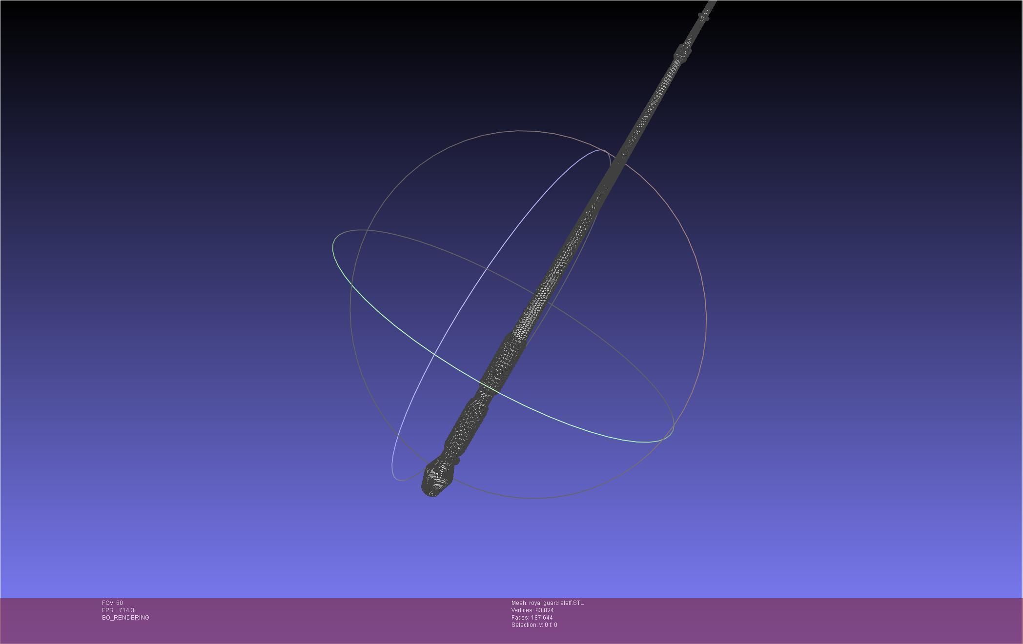 Star Wars Imperial Royal Guards Staff Prinable Assembly 3D print model_55