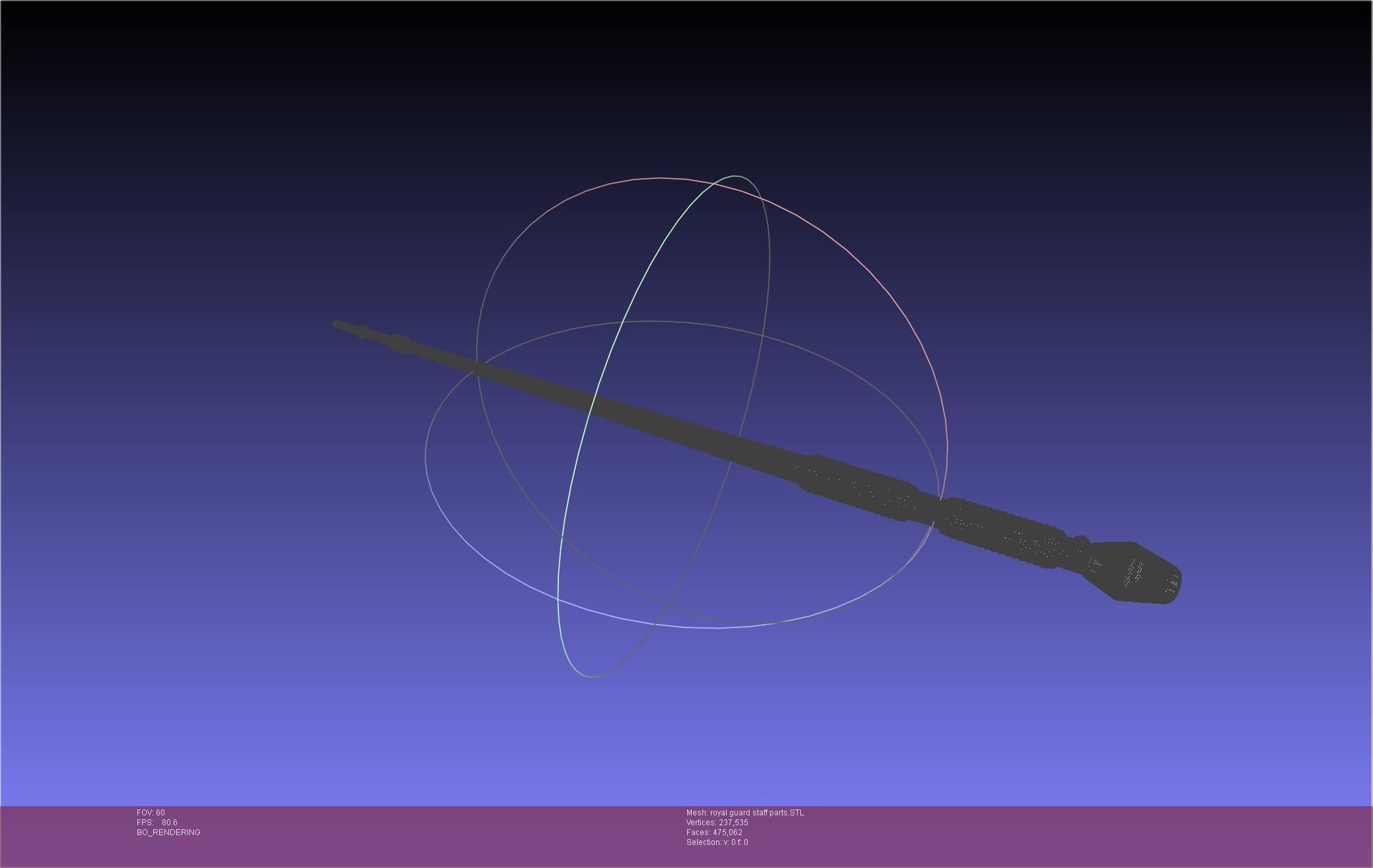 Star Wars Imperial Royal Guards Staff Prinable Assembly 3D print model_64