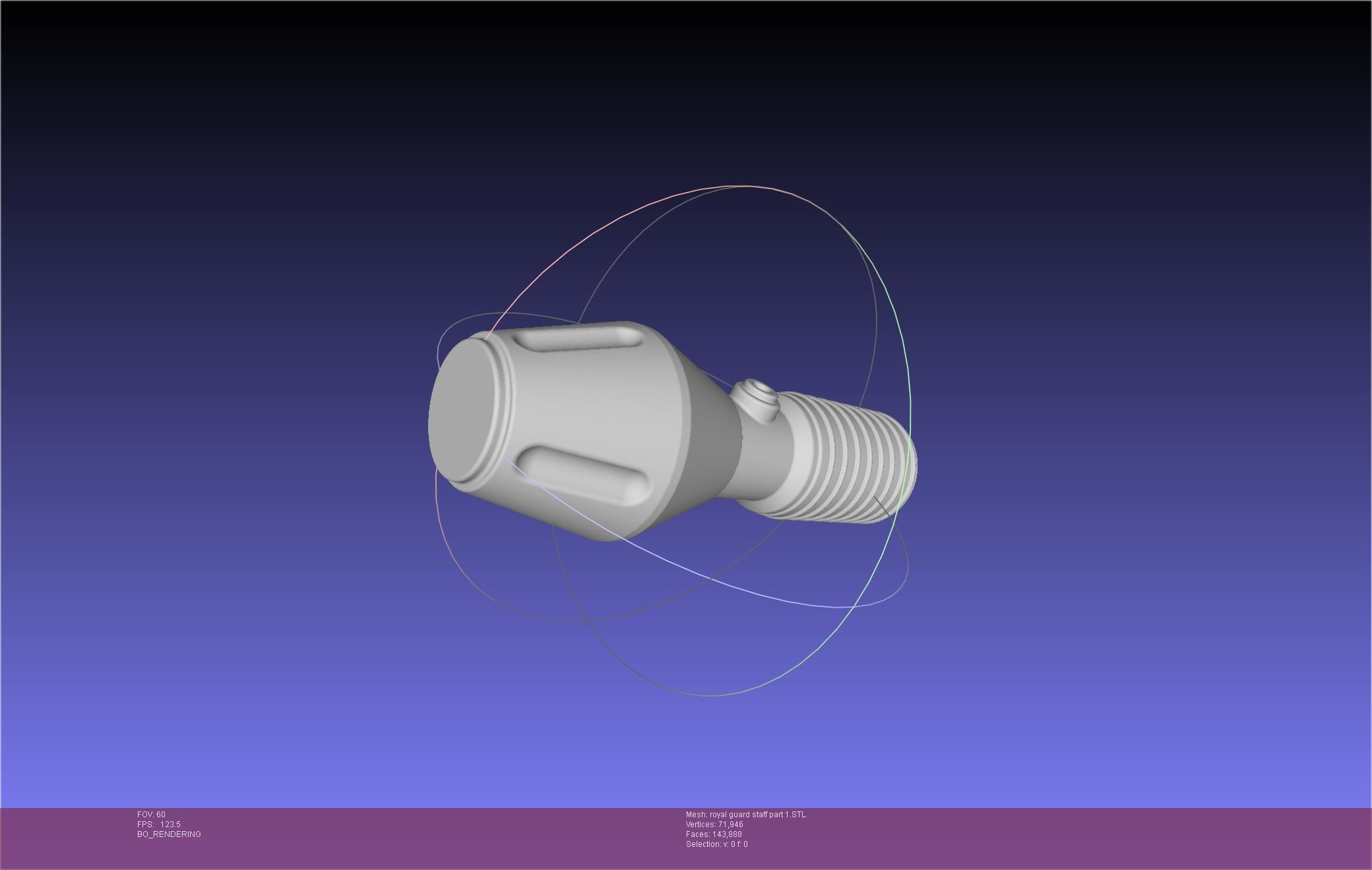 Star Wars Imperial Royal Guards Staff Prinable Assembly 3D print model_71