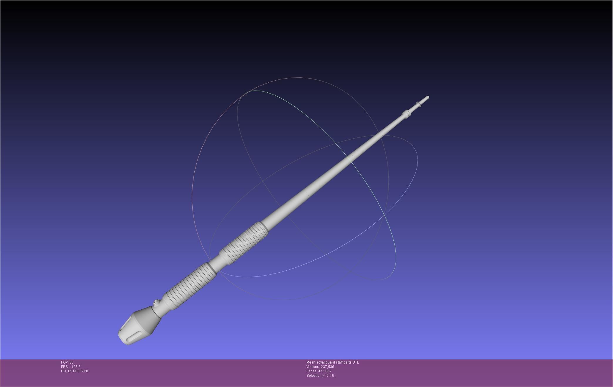 Star Wars Imperial Royal Guards Staff Prinable Assembly 3D print model_63