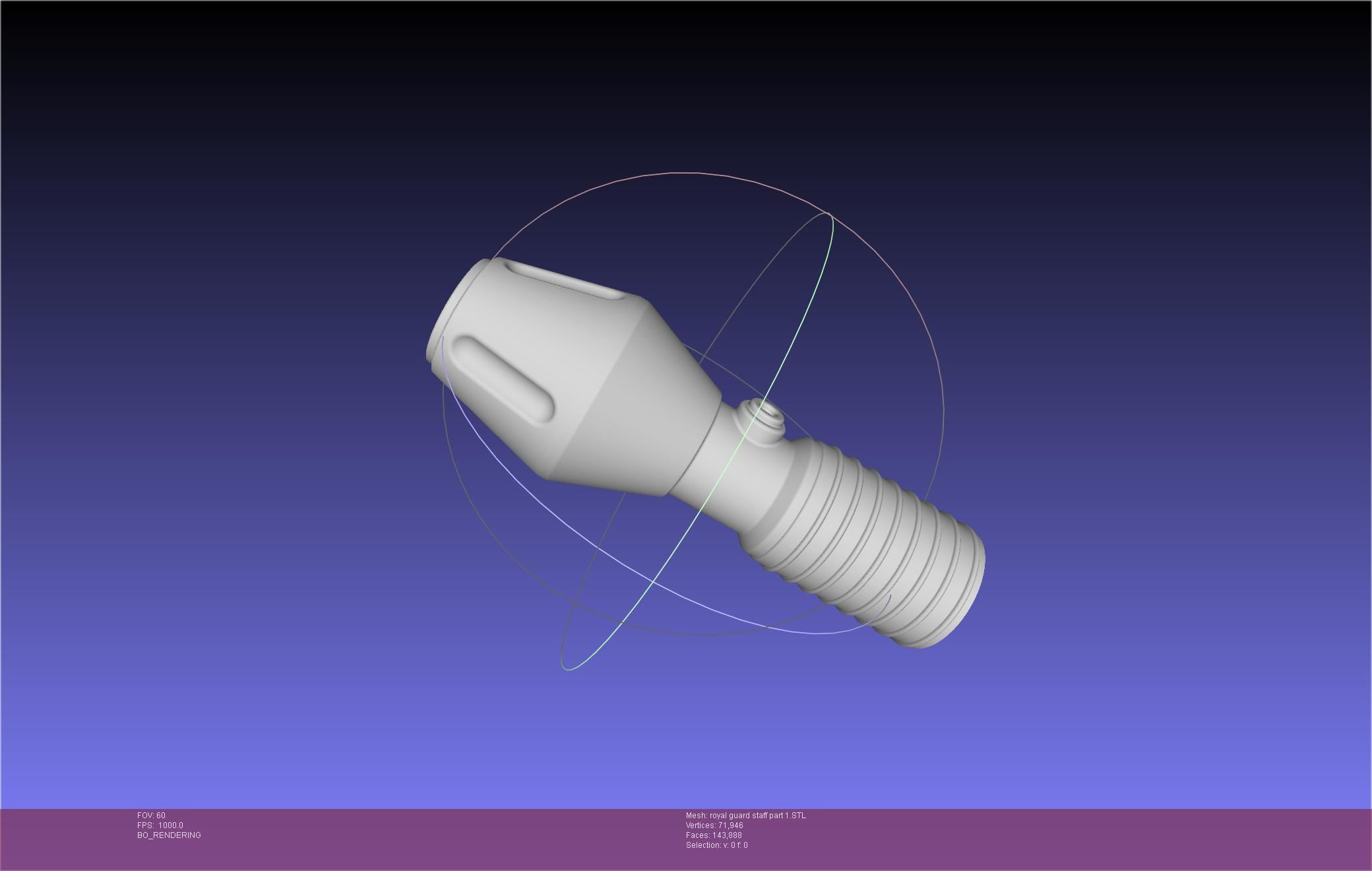 Star Wars Imperial Royal Guards Staff Prinable Assembly 3D print model_76