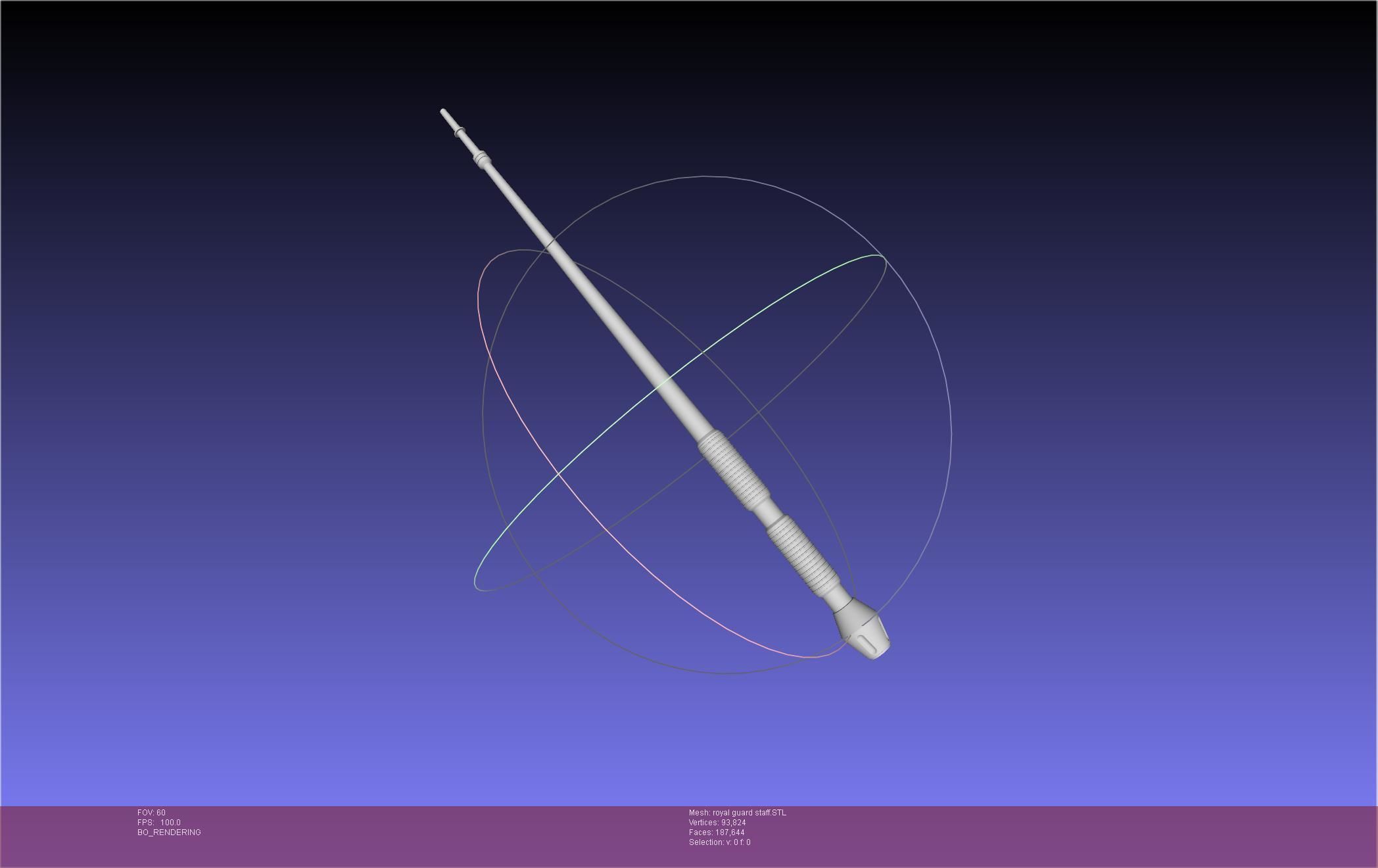 Star Wars Imperial Royal Guards Staff Prinable Assembly 3D print model_15