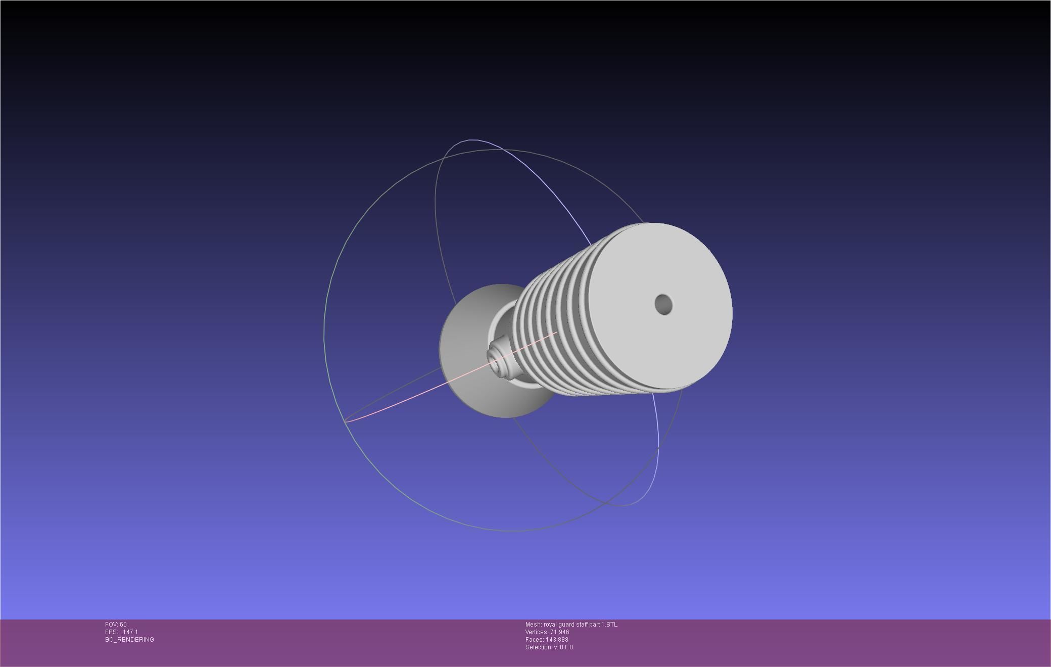 Star Wars Imperial Royal Guards Staff Prinable Assembly 3D print model_81