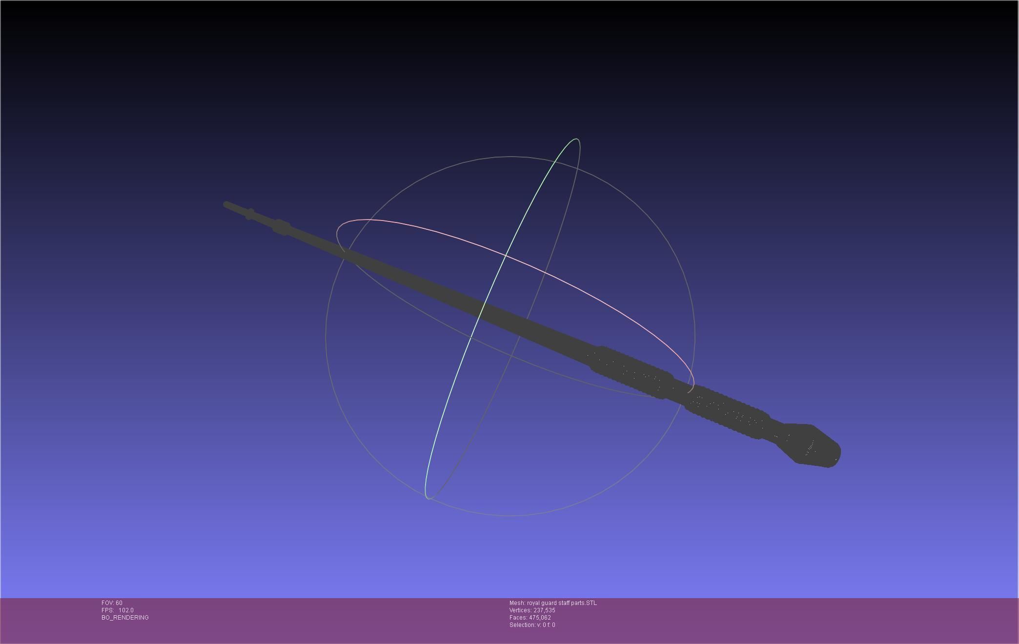 Star Wars Imperial Royal Guards Staff Prinable Assembly 3D print model_51