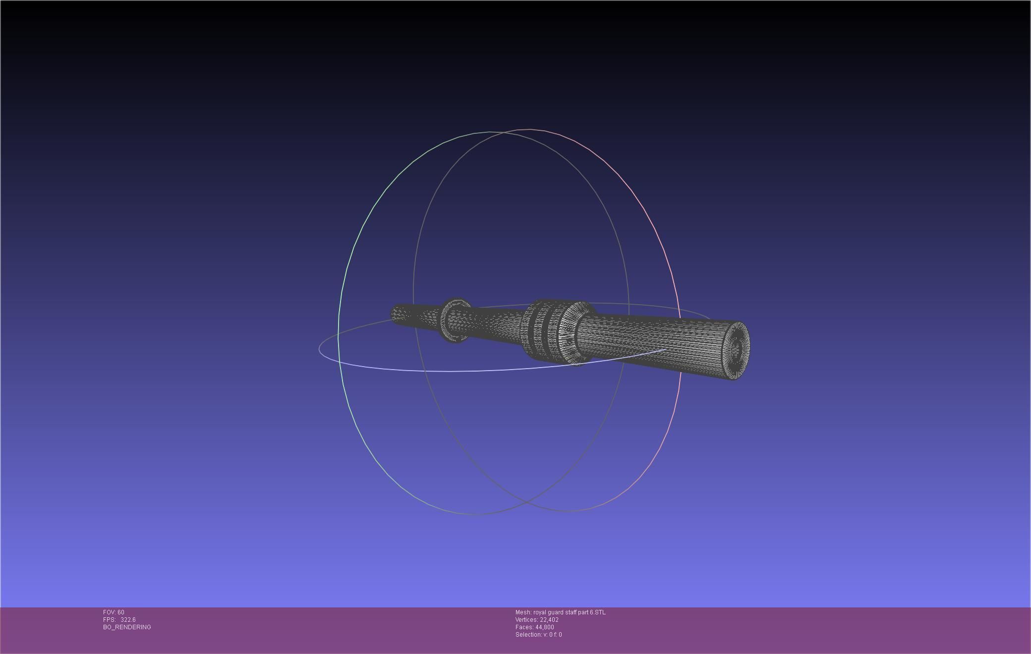 Star Wars Imperial Royal Guards Staff Prinable Assembly 3D print model_124