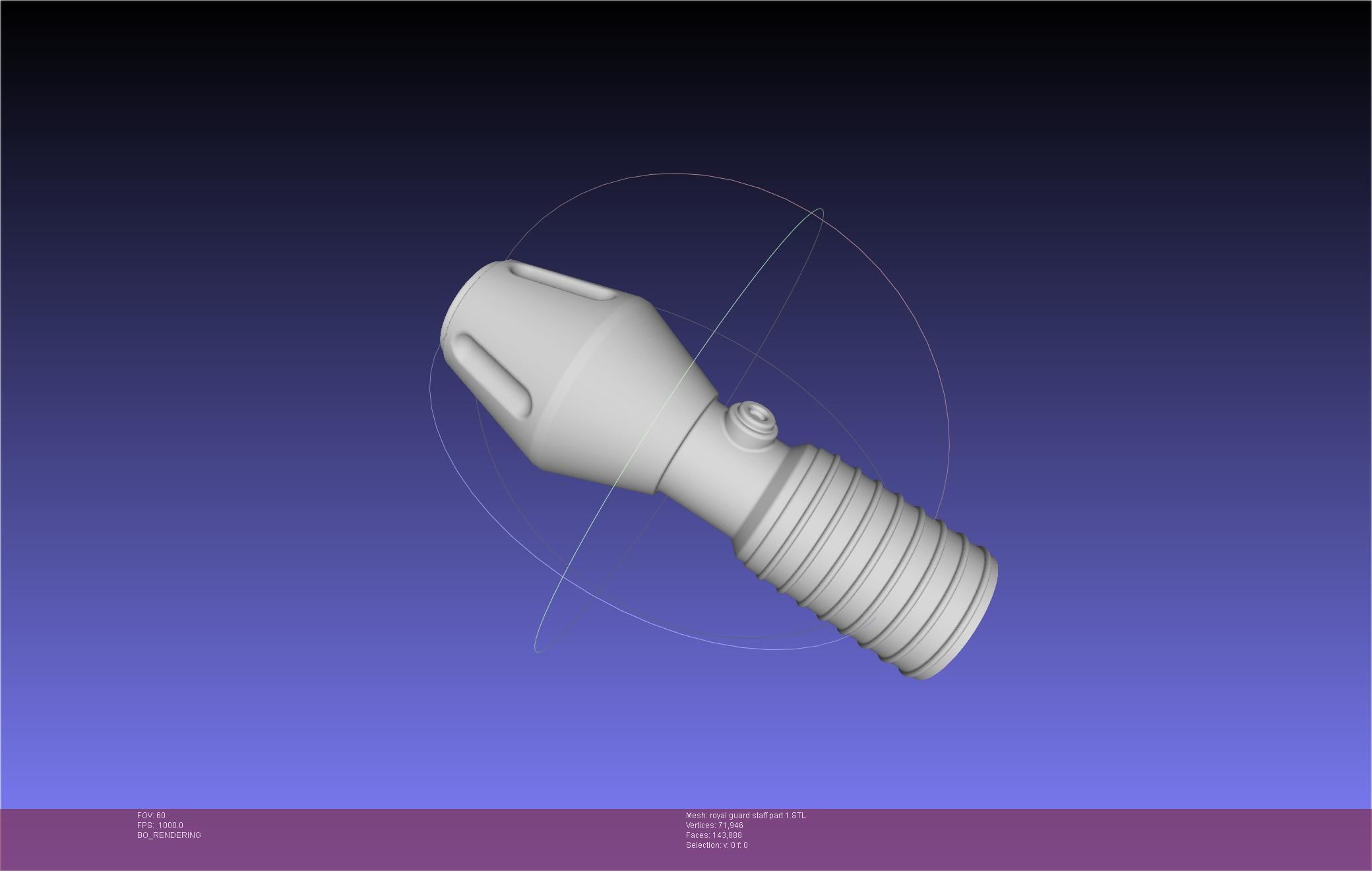 Star Wars Imperial Royal Guards Staff Prinable Assembly 3D print model_77