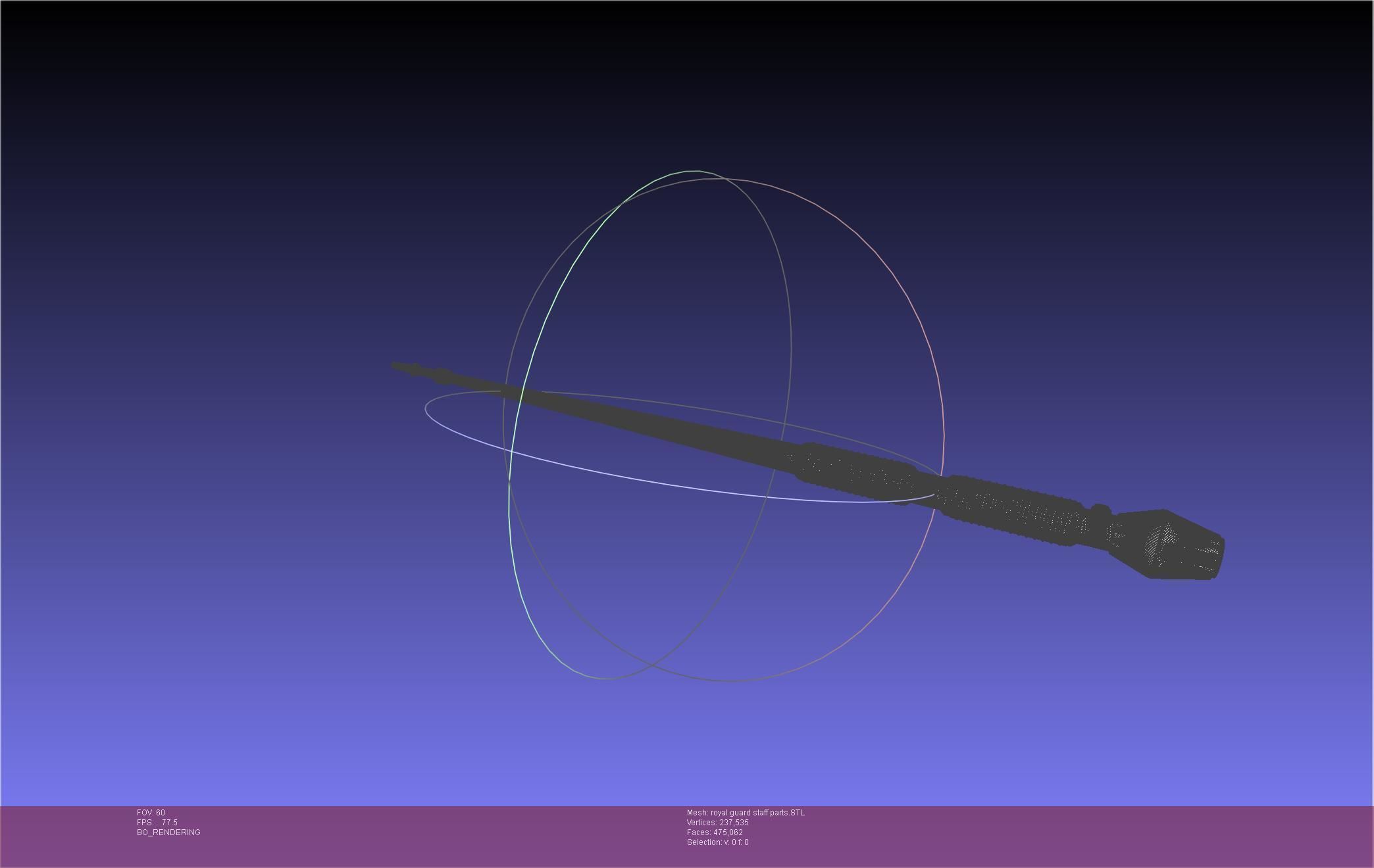 Star Wars Imperial Royal Guards Staff Prinable Assembly 3D print model_57