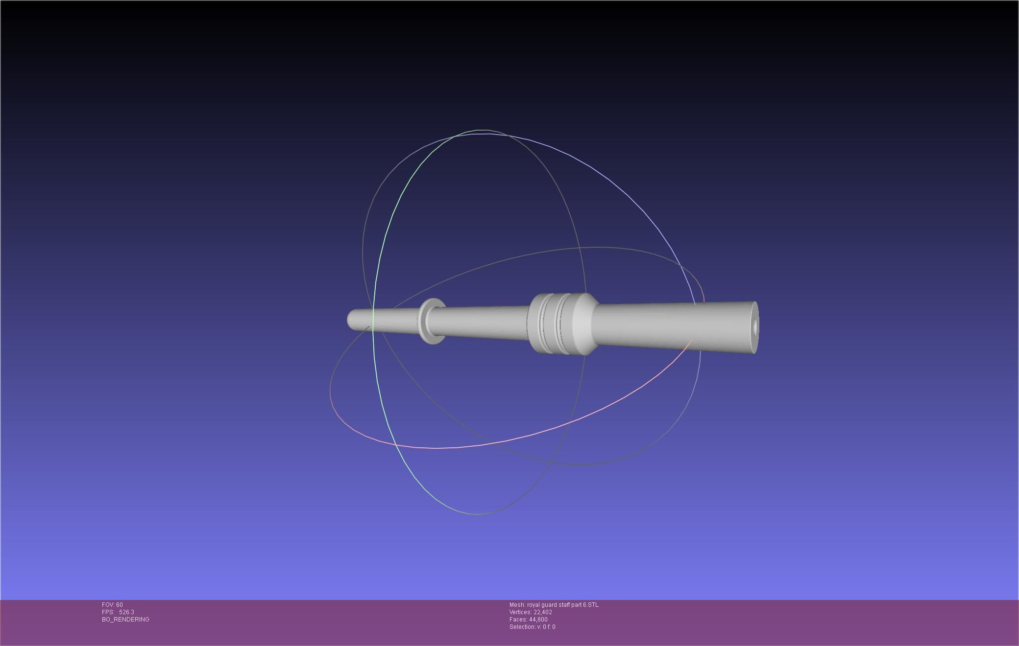 Star Wars Imperial Royal Guards Staff Prinable Assembly 3D print model_126