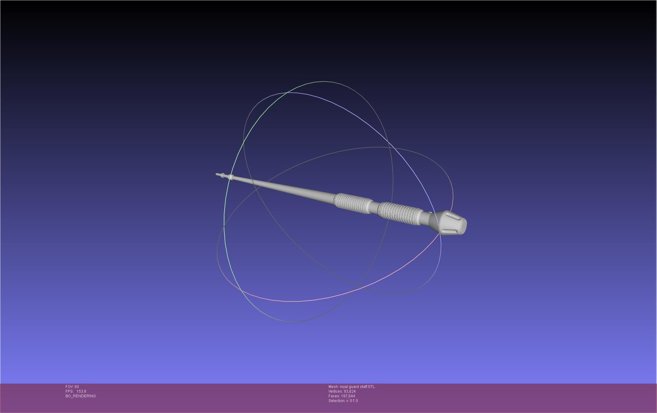 Star Wars Imperial Royal Guards Staff Prinable Assembly 3D print model_25