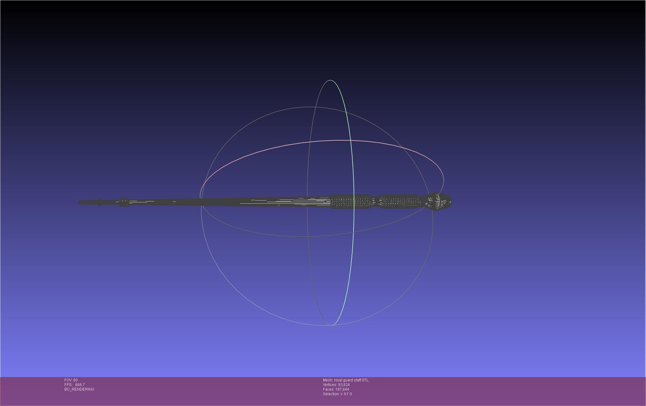 Star Wars Imperial Royal Guards Staff Prinable Assembly 3D print model_42