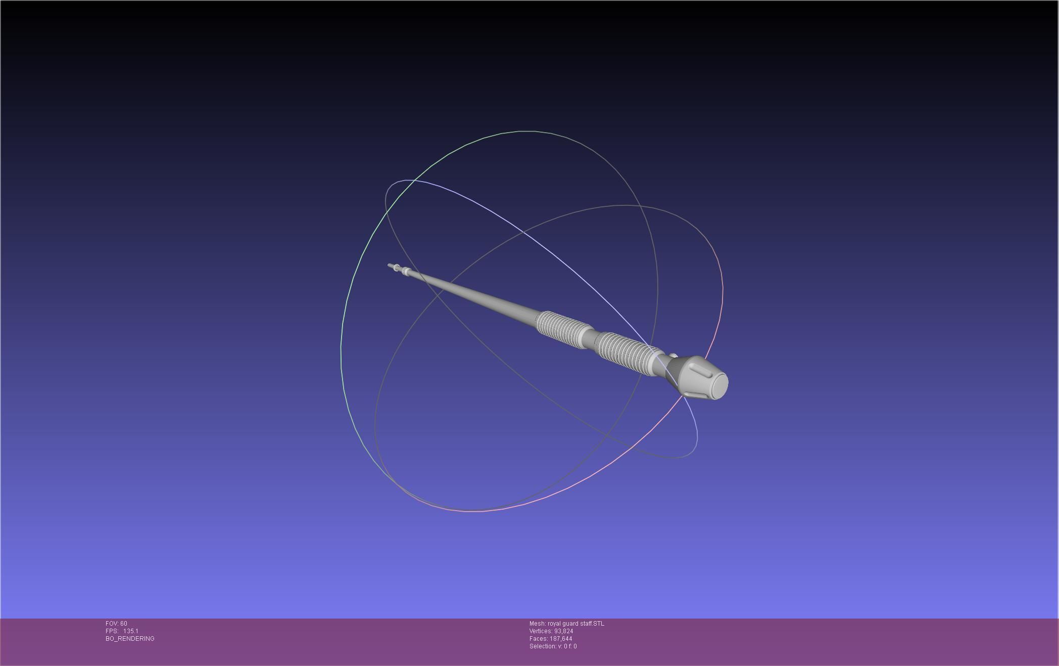 Star Wars Imperial Royal Guards Staff Prinable Assembly 3D print model_22