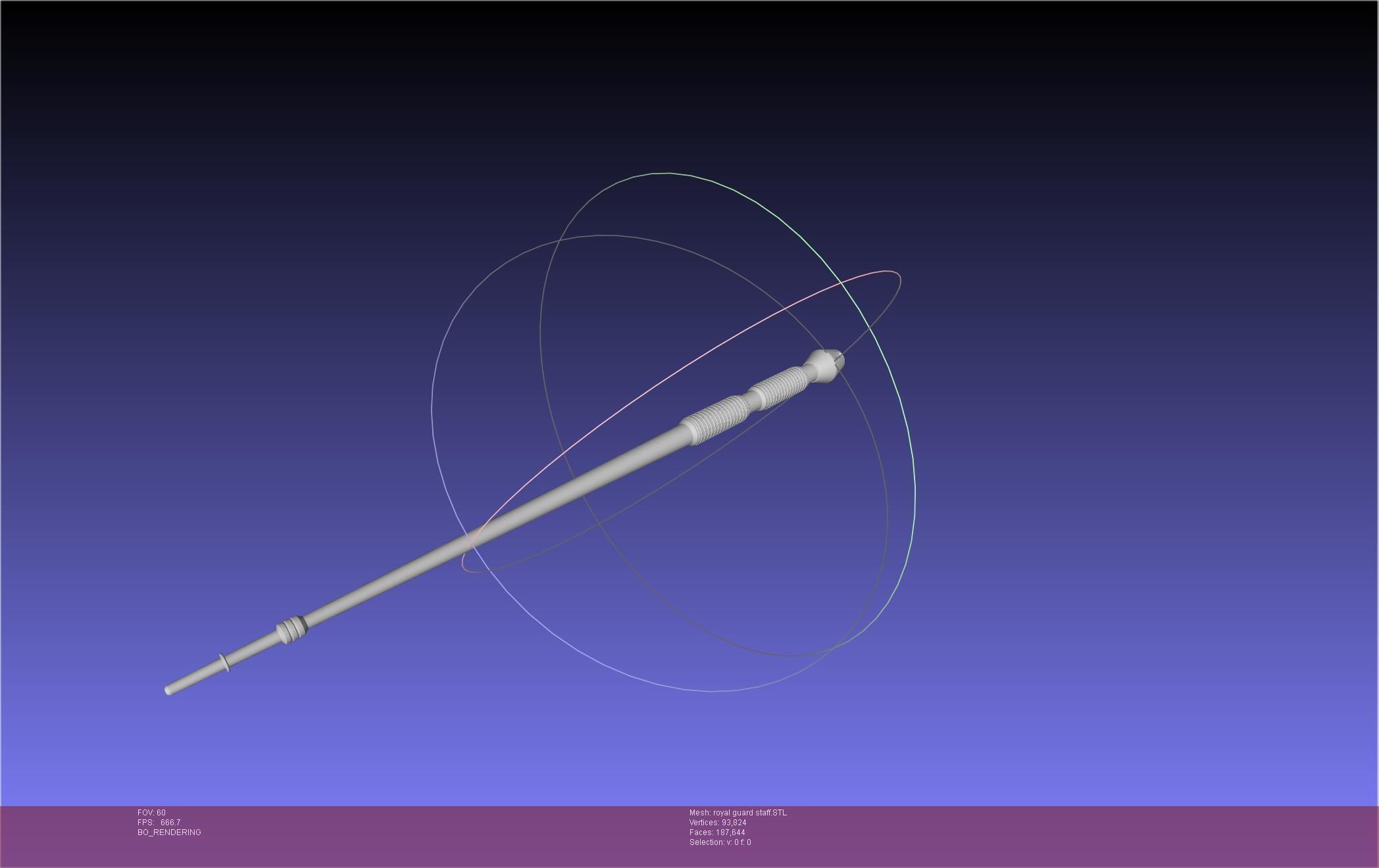 Star Wars Imperial Royal Guards Staff Prinable Assembly 3D print model_41