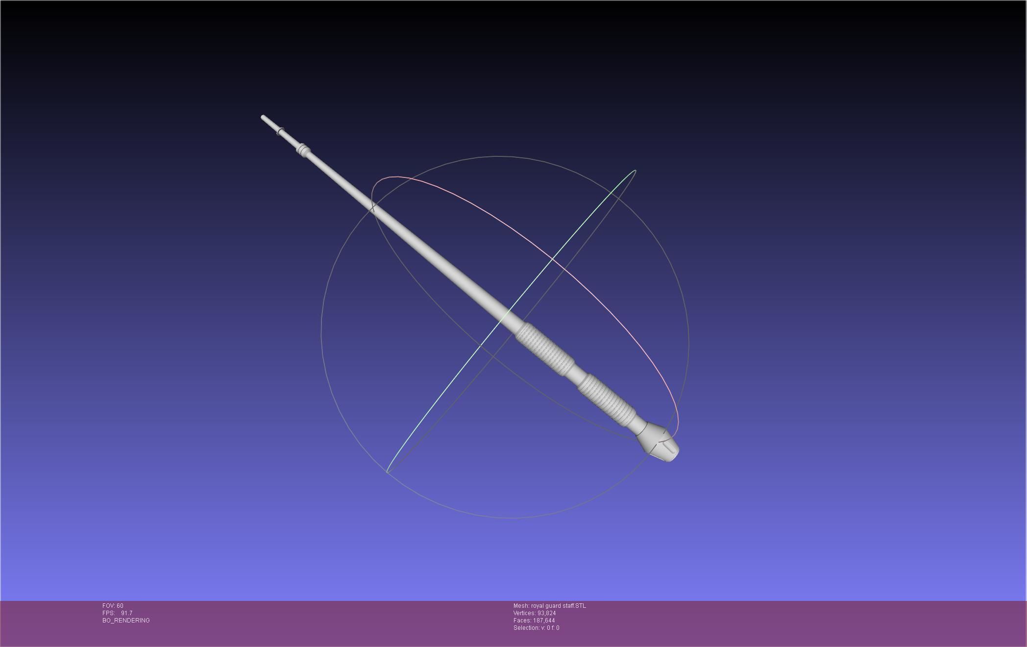 Star Wars Imperial Royal Guards Staff Prinable Assembly 3D print model_21